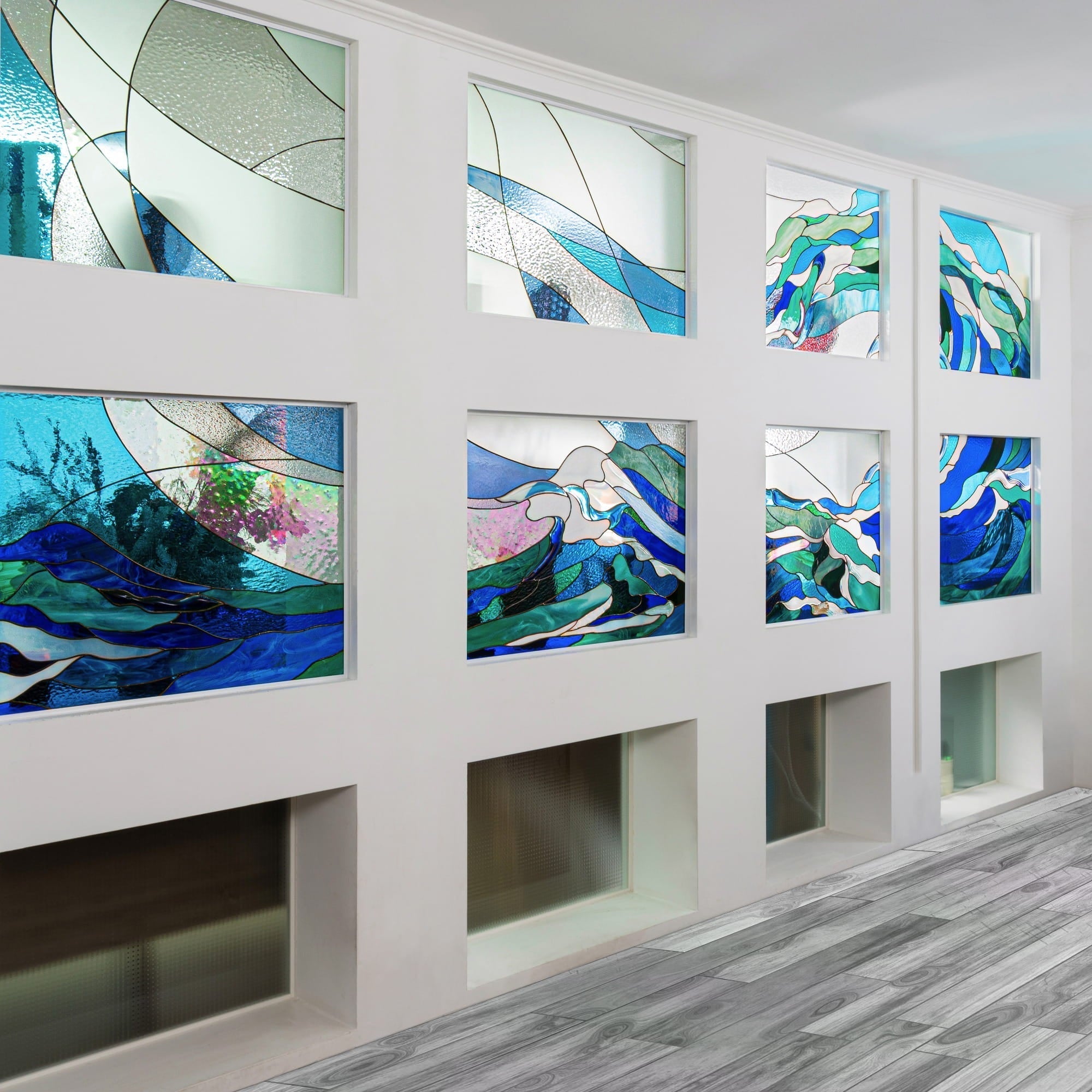 how to hang stained glass in front of window