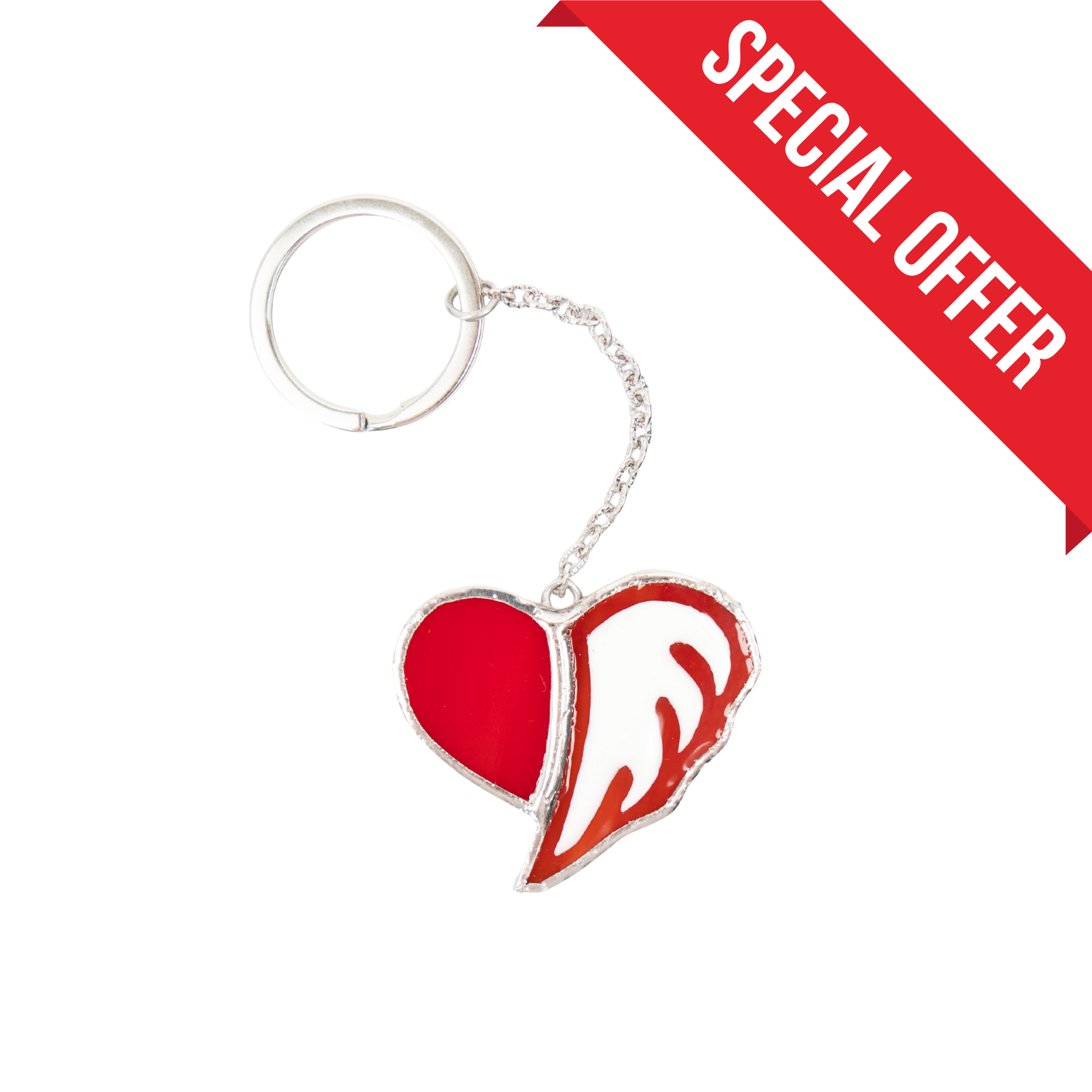 Heart Key Chain - Stained Glass Suncatcher