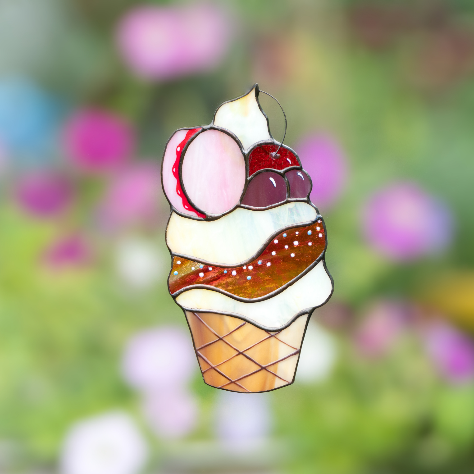 Ice-cream - Stained Glass Suncatcher