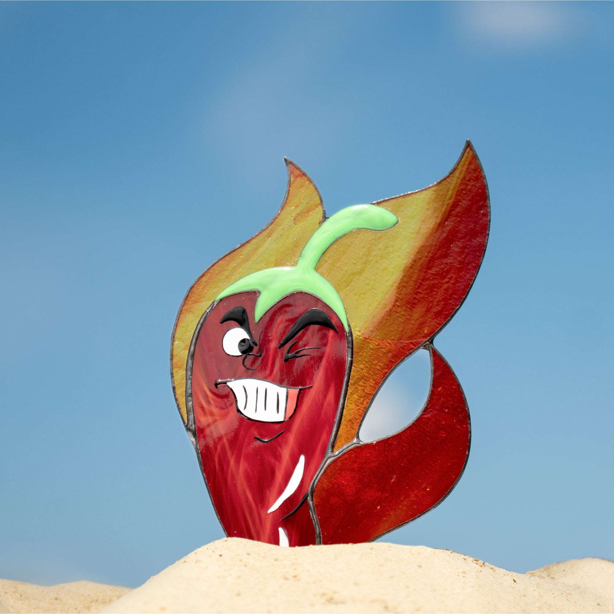 Hot Chilli Pepper - Stained Glass Suncatcher