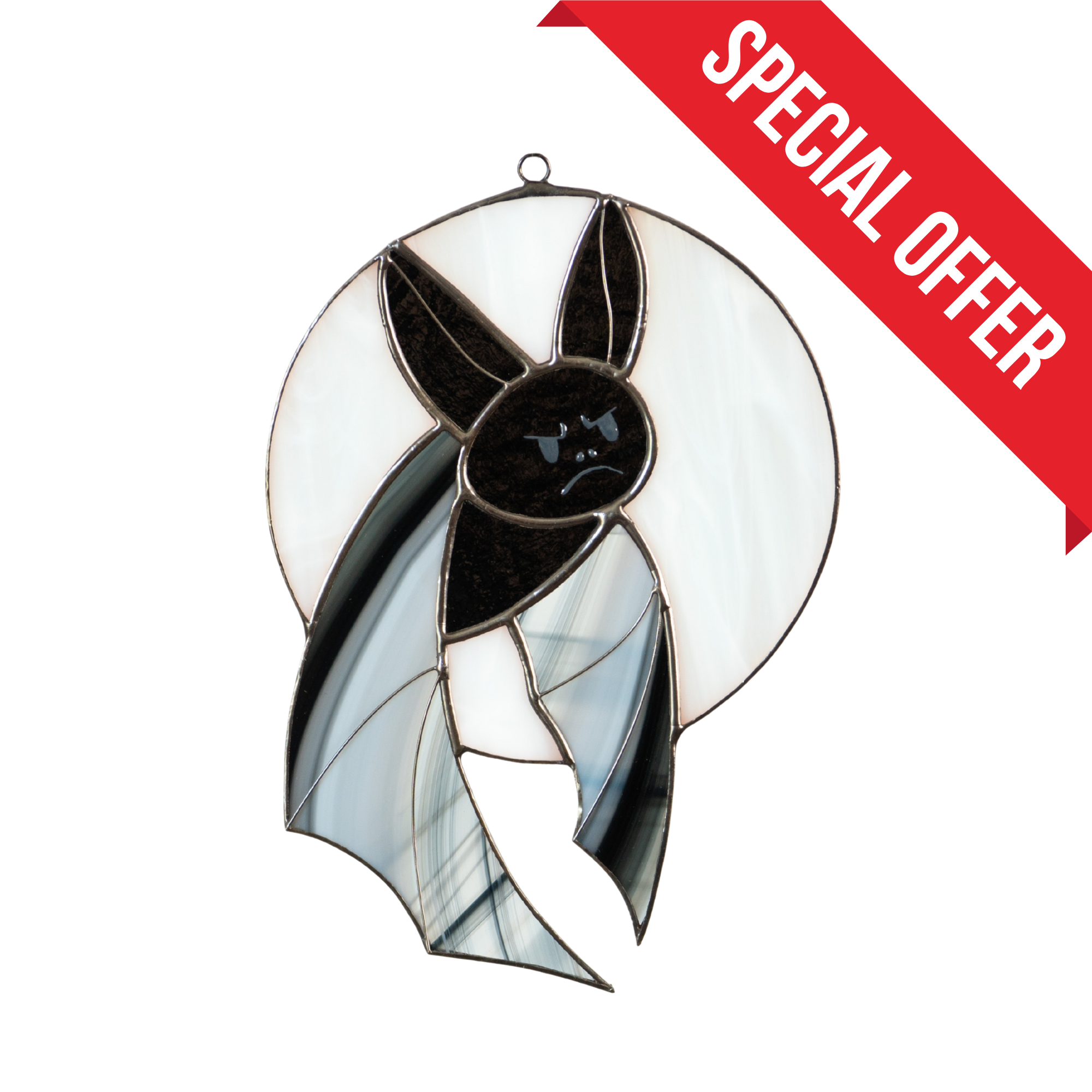 Moon Bat Suncatcher - Stained Glass Suncatcher