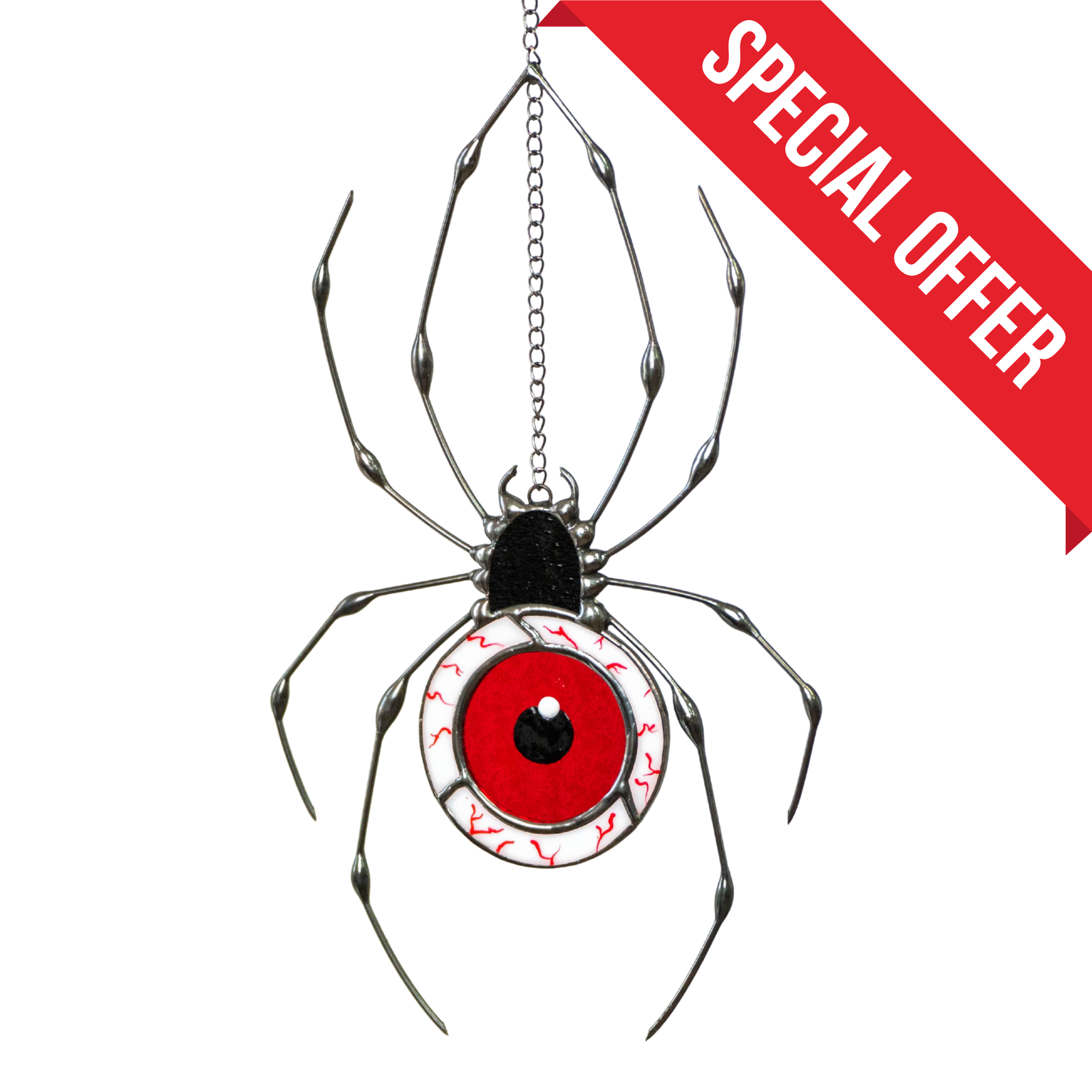 Red-eye Spider - Stained Glass Suncatcher