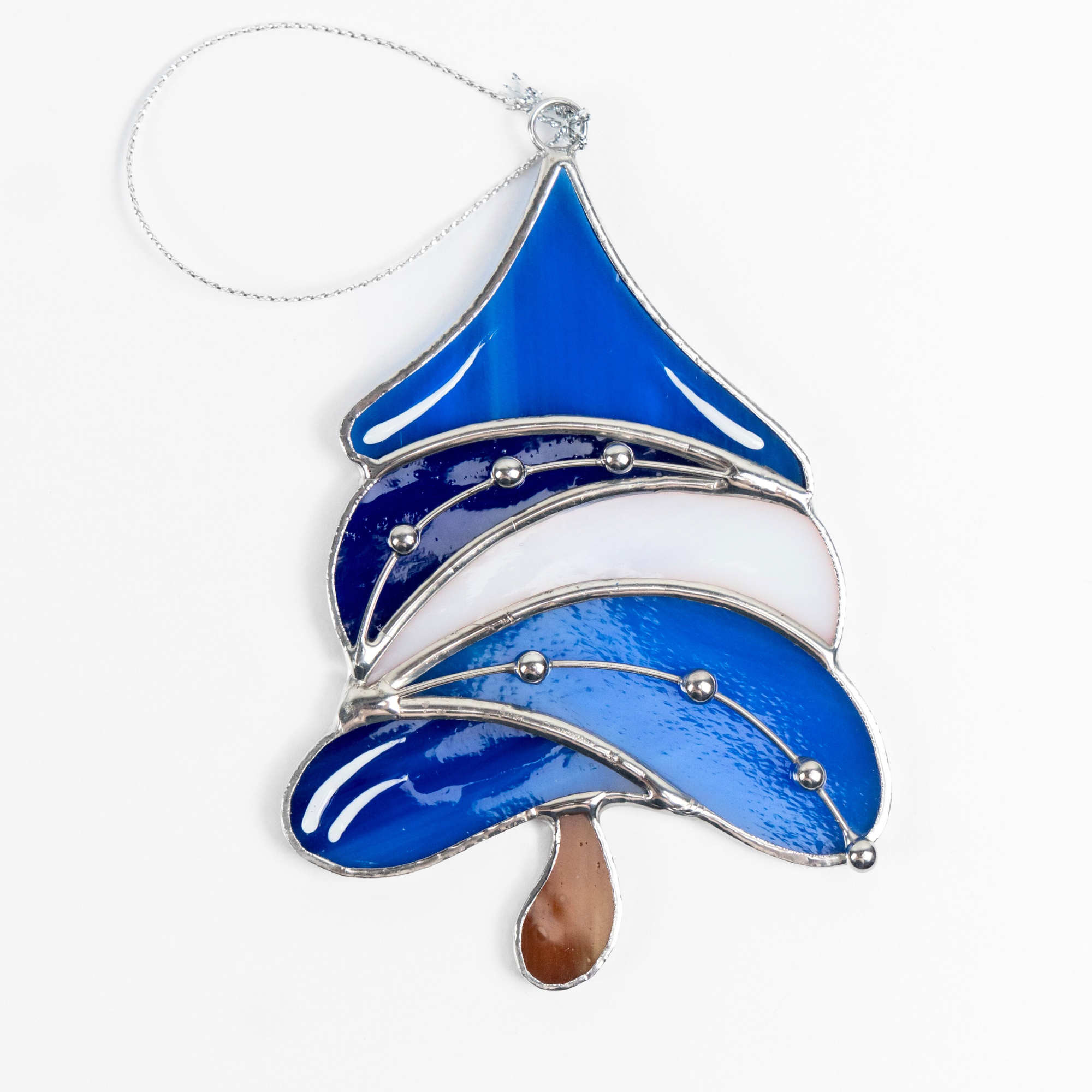 Blue Christmas Tree - Stained Glass Suncatcher