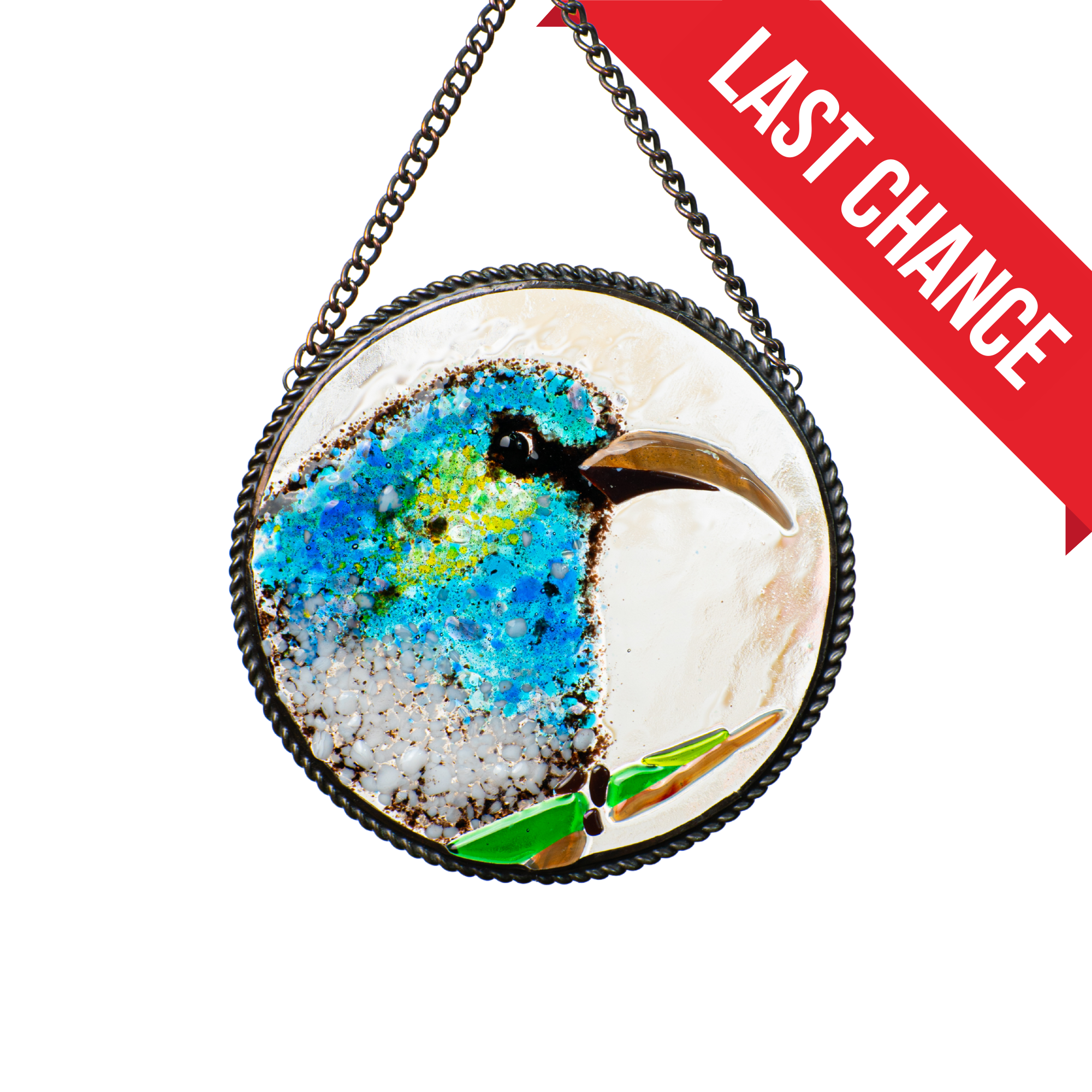 Colorful Bird - Fused Glass Panel