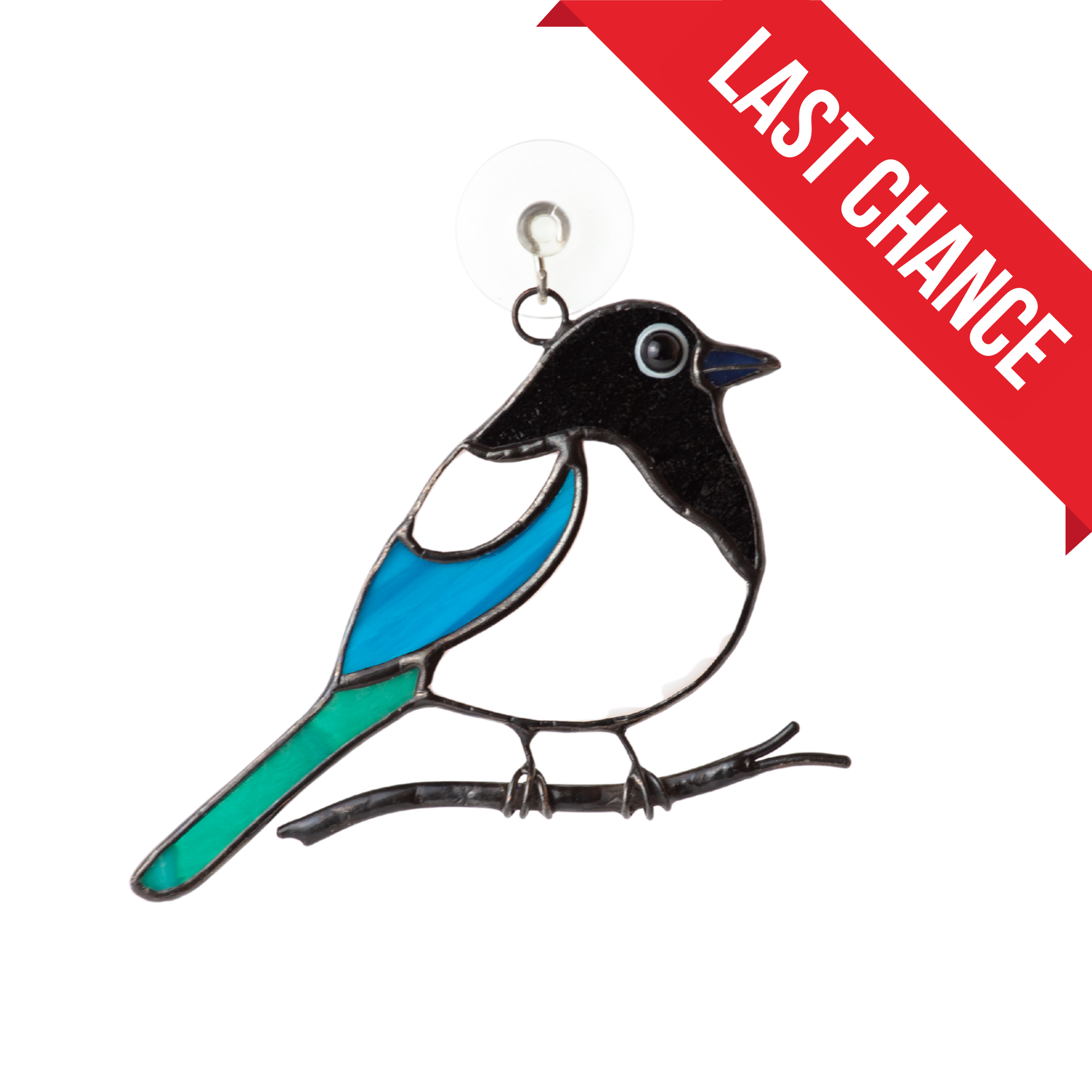 Magpie - Stained Glass Suncatcher