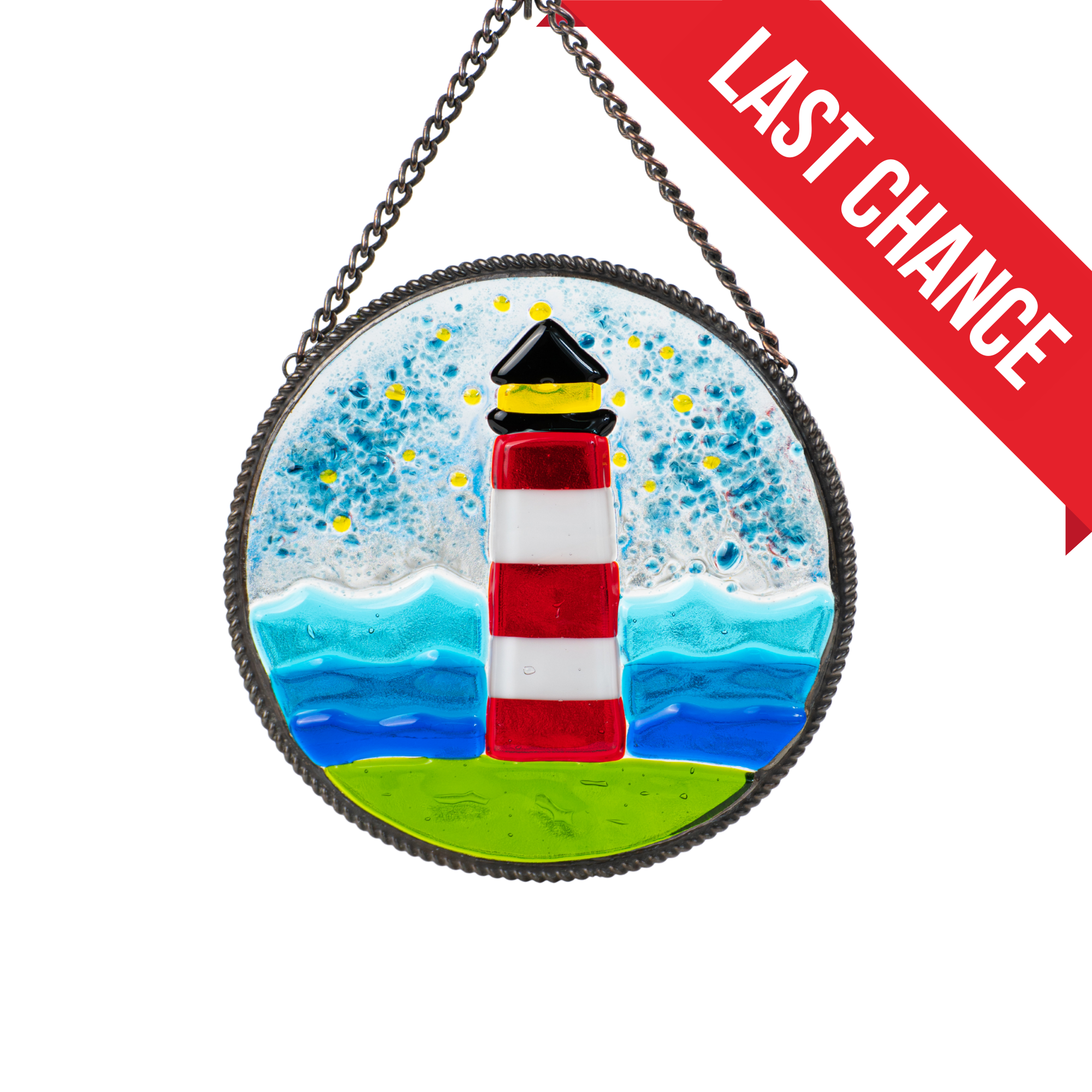 Lighthouse - Fused Glass Panel