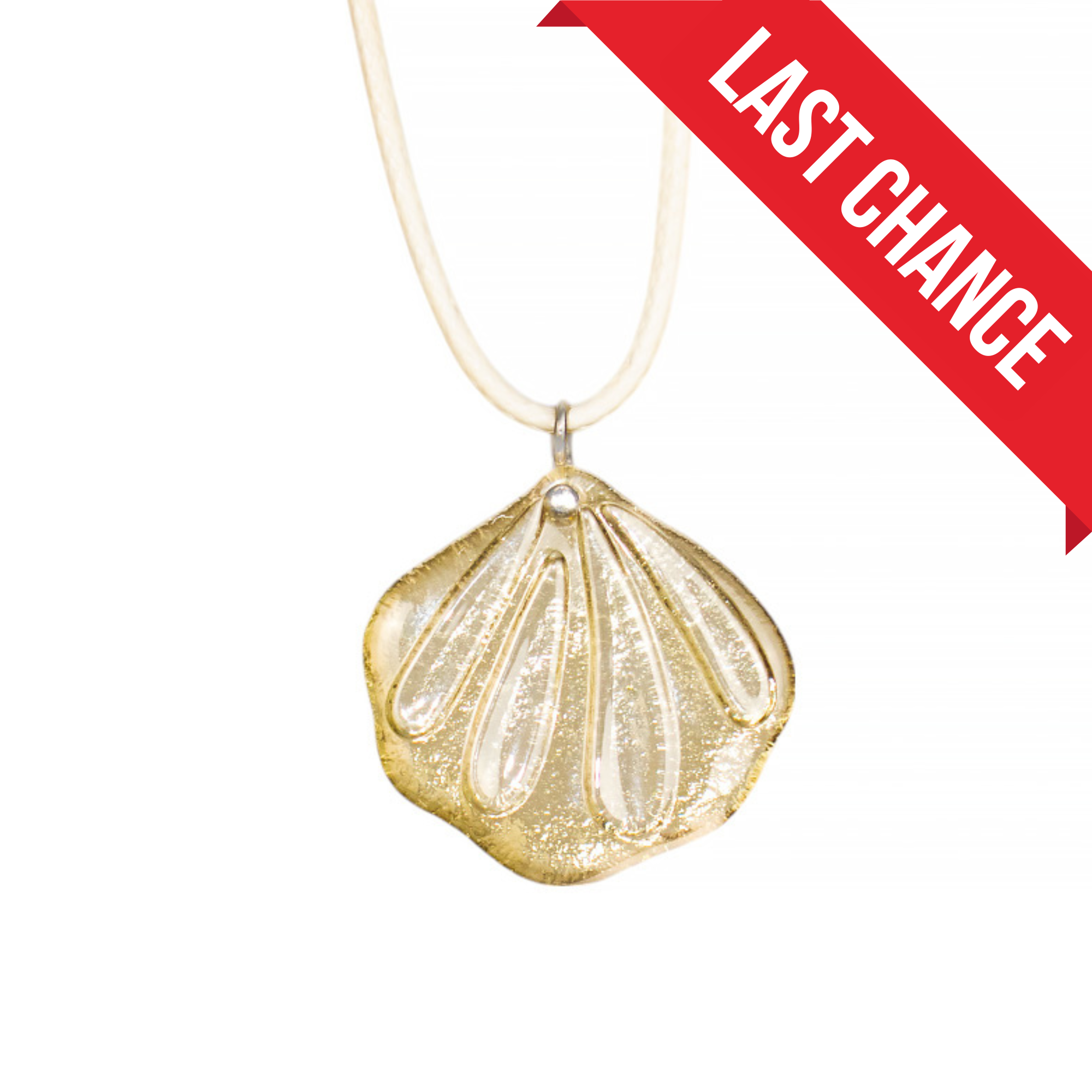 Honey Shell Fan - Stained Glass Necklace