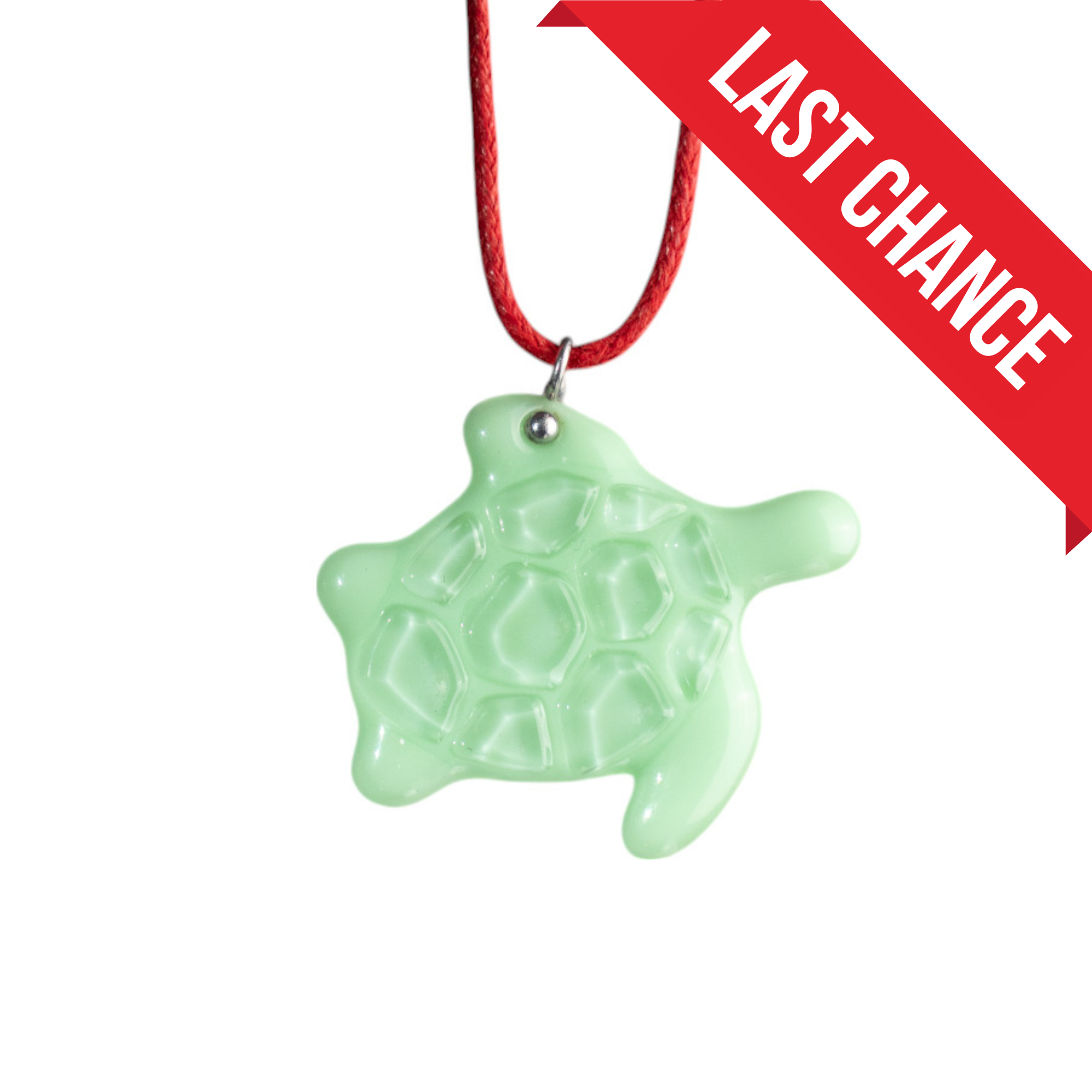 Mint Turtle - Stained Glass Necklace