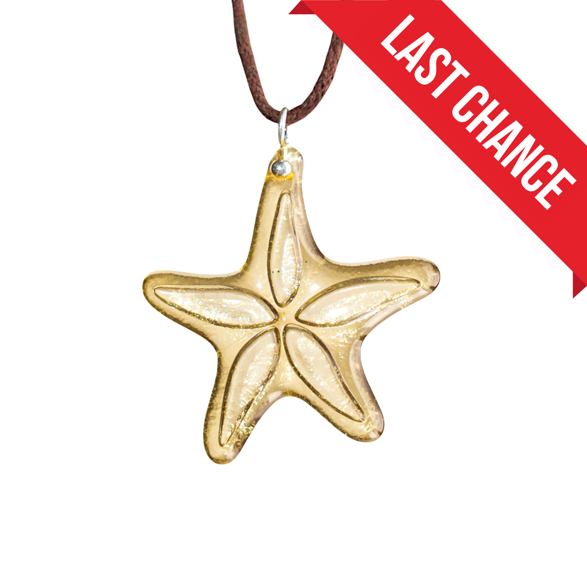 Honey Starfish - Stained Glass Necklace