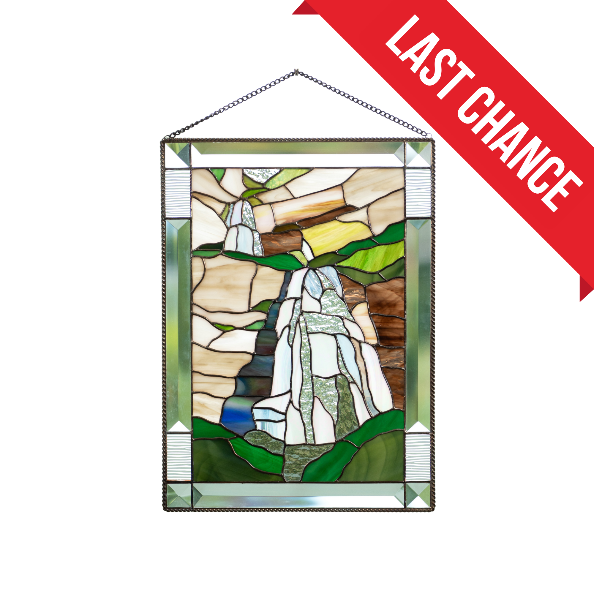 Waterfall - Stained Glass Panel
