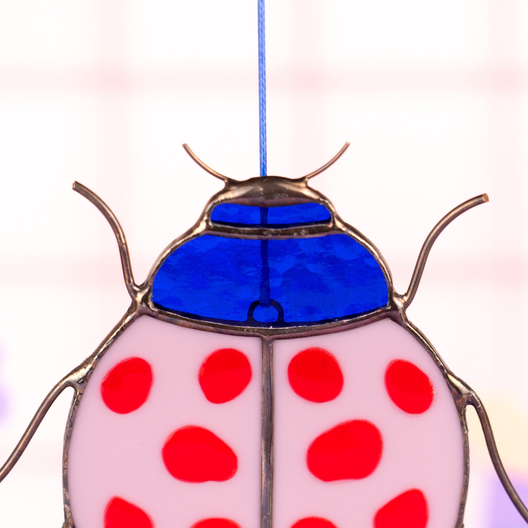 Pink Ladybug - Stained Glass Suncatcher