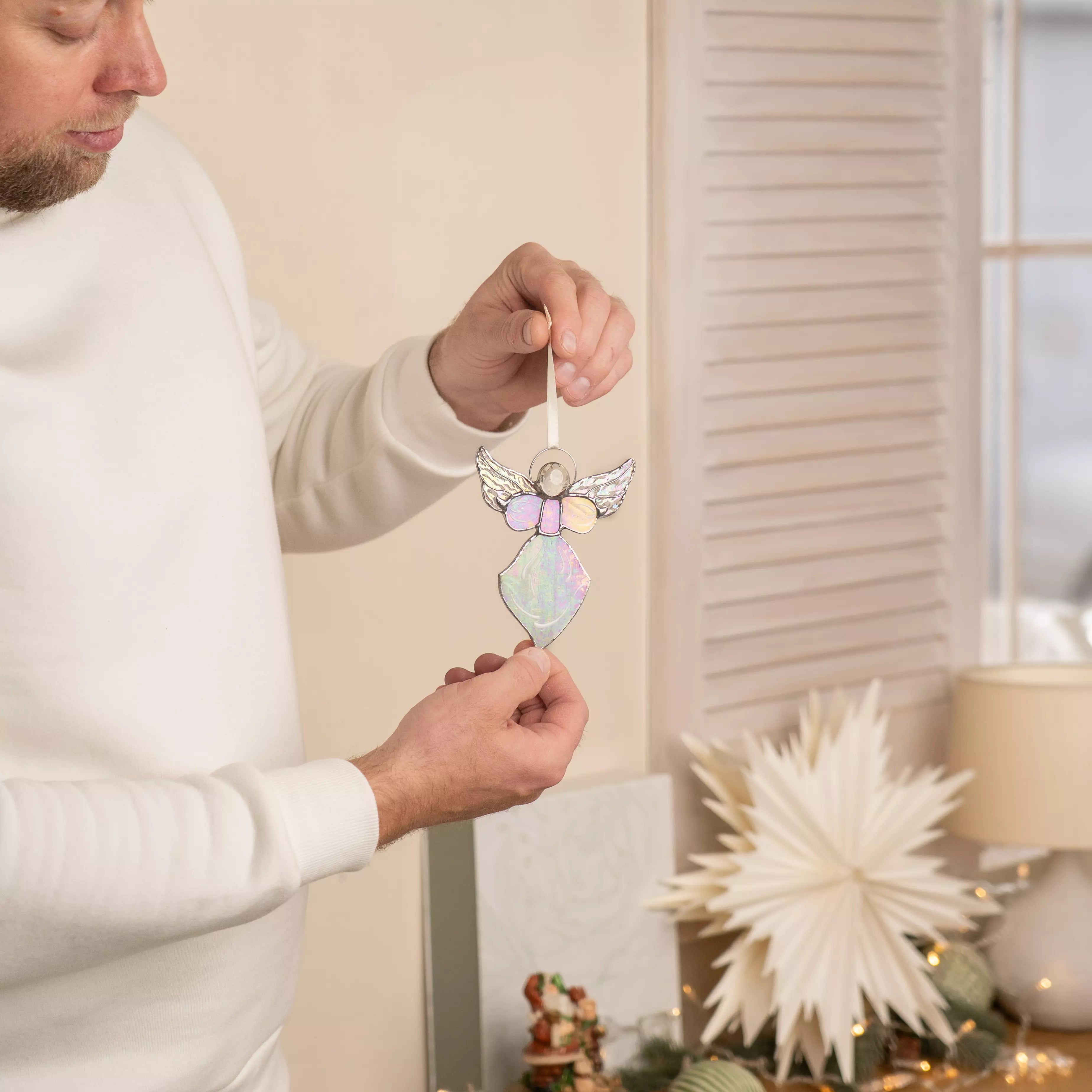 Christmas Angel - Stained Glass Suncatcher