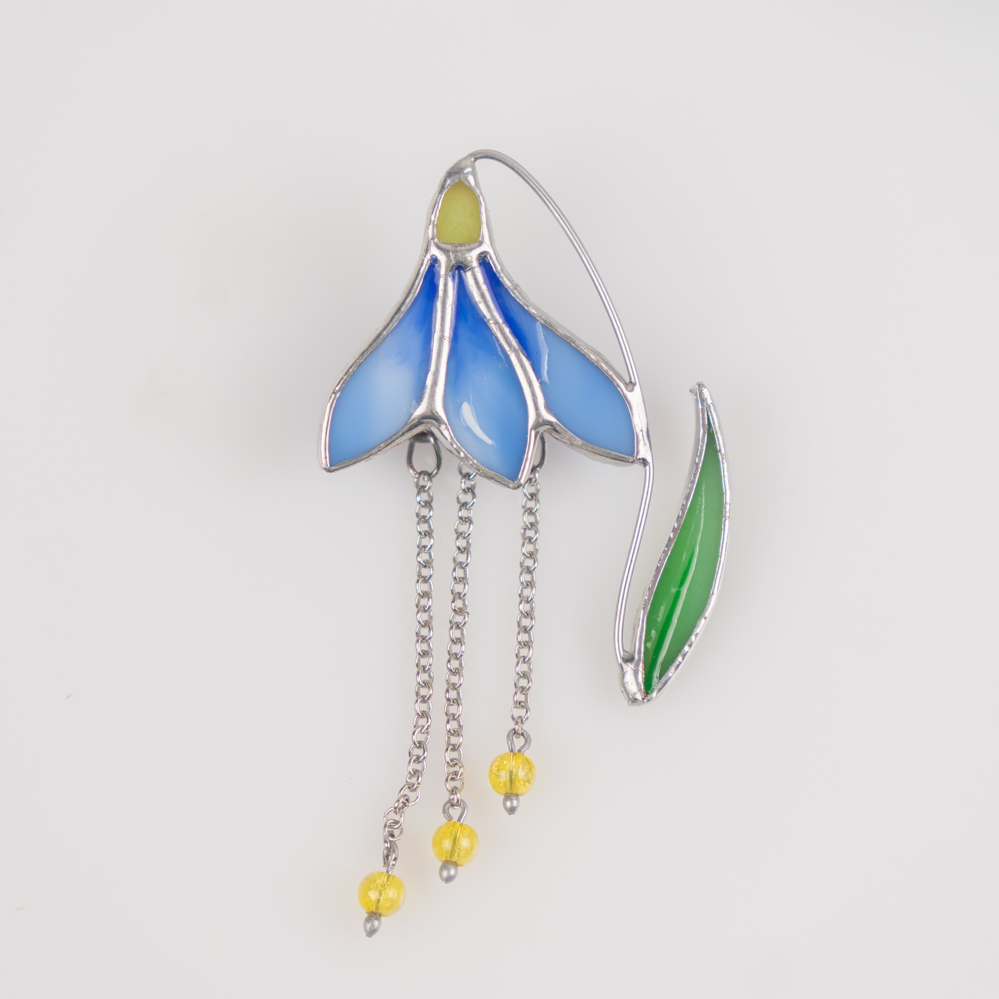 blue scilla stained glass accessory
