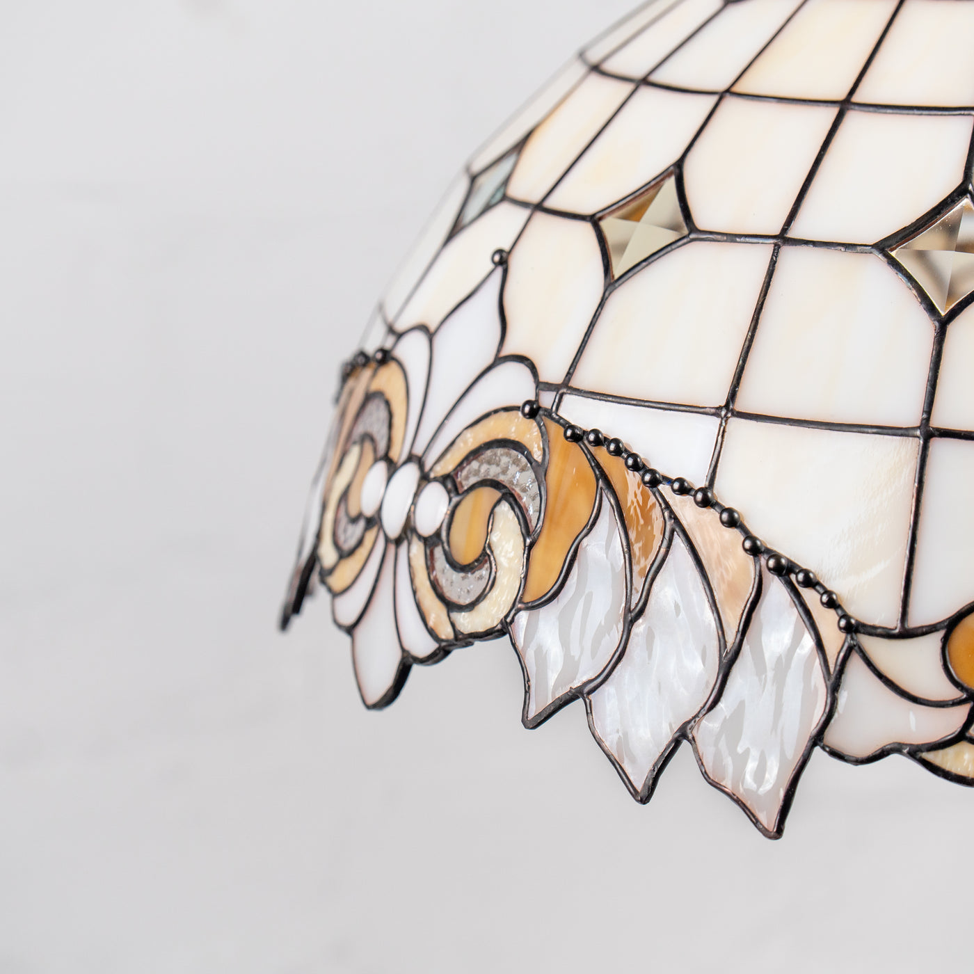 modern stained glass white lamp