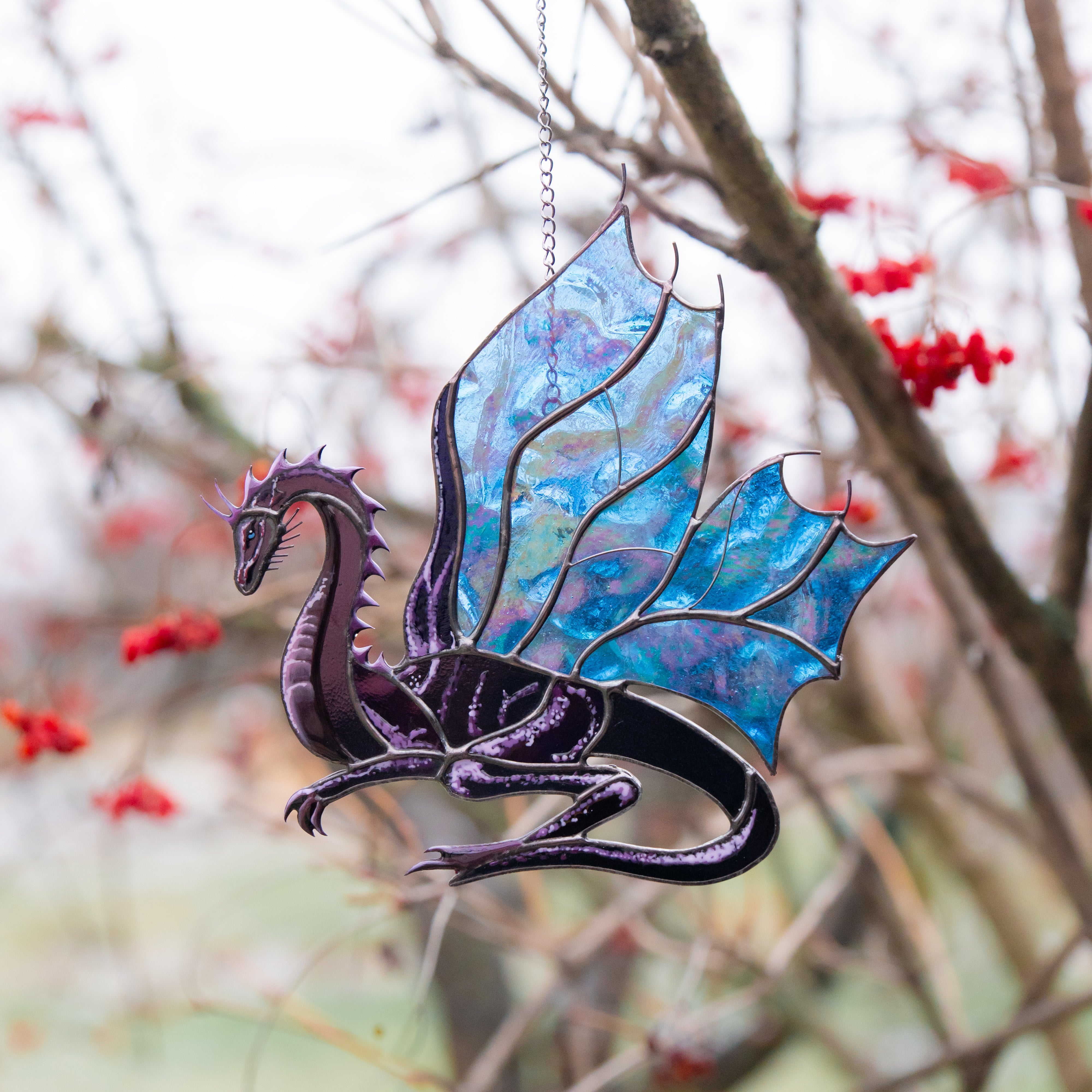 dragon stained glass art