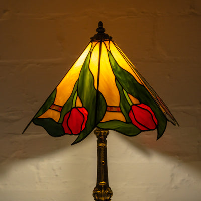 handmade glass flowers lamp
