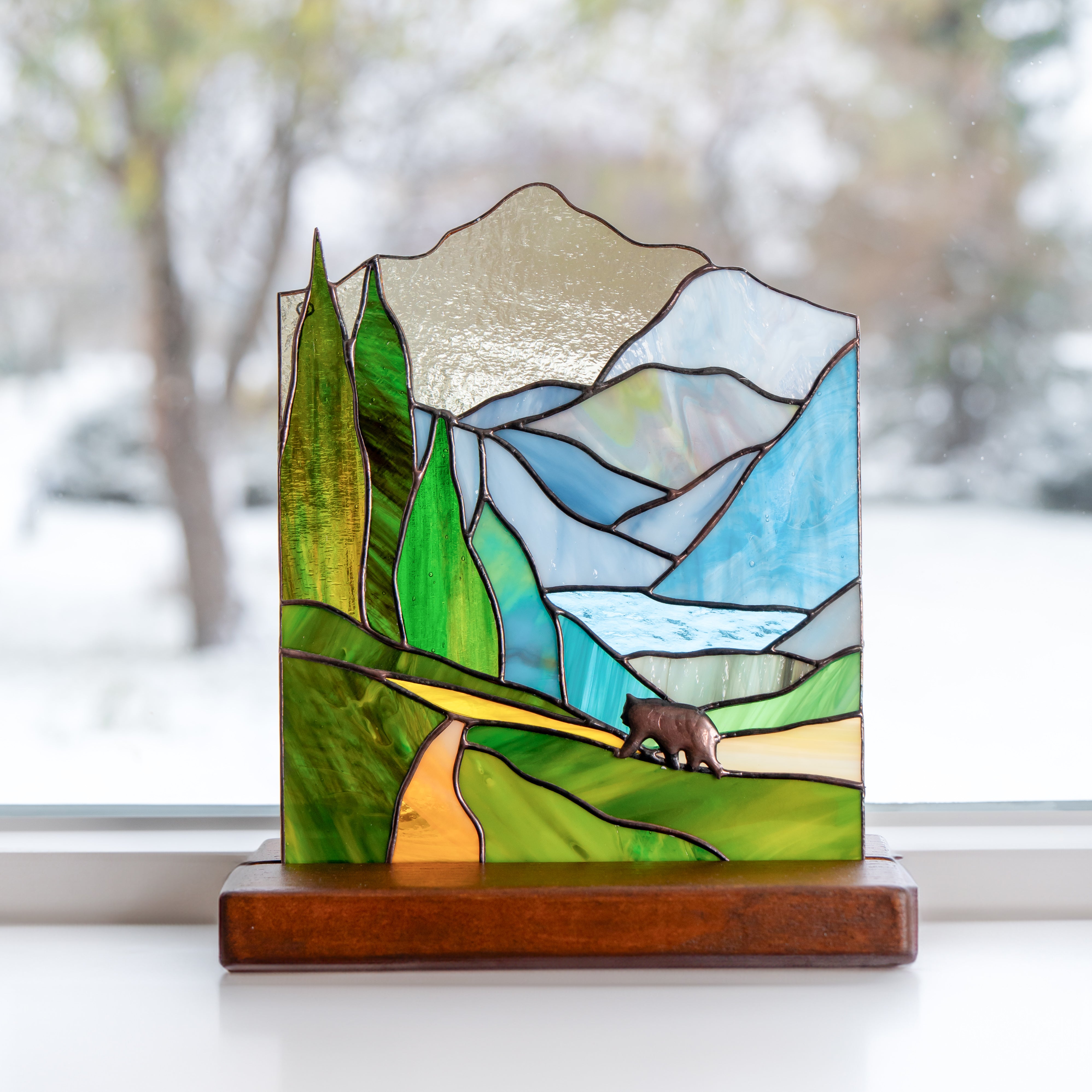 stained glass table decor