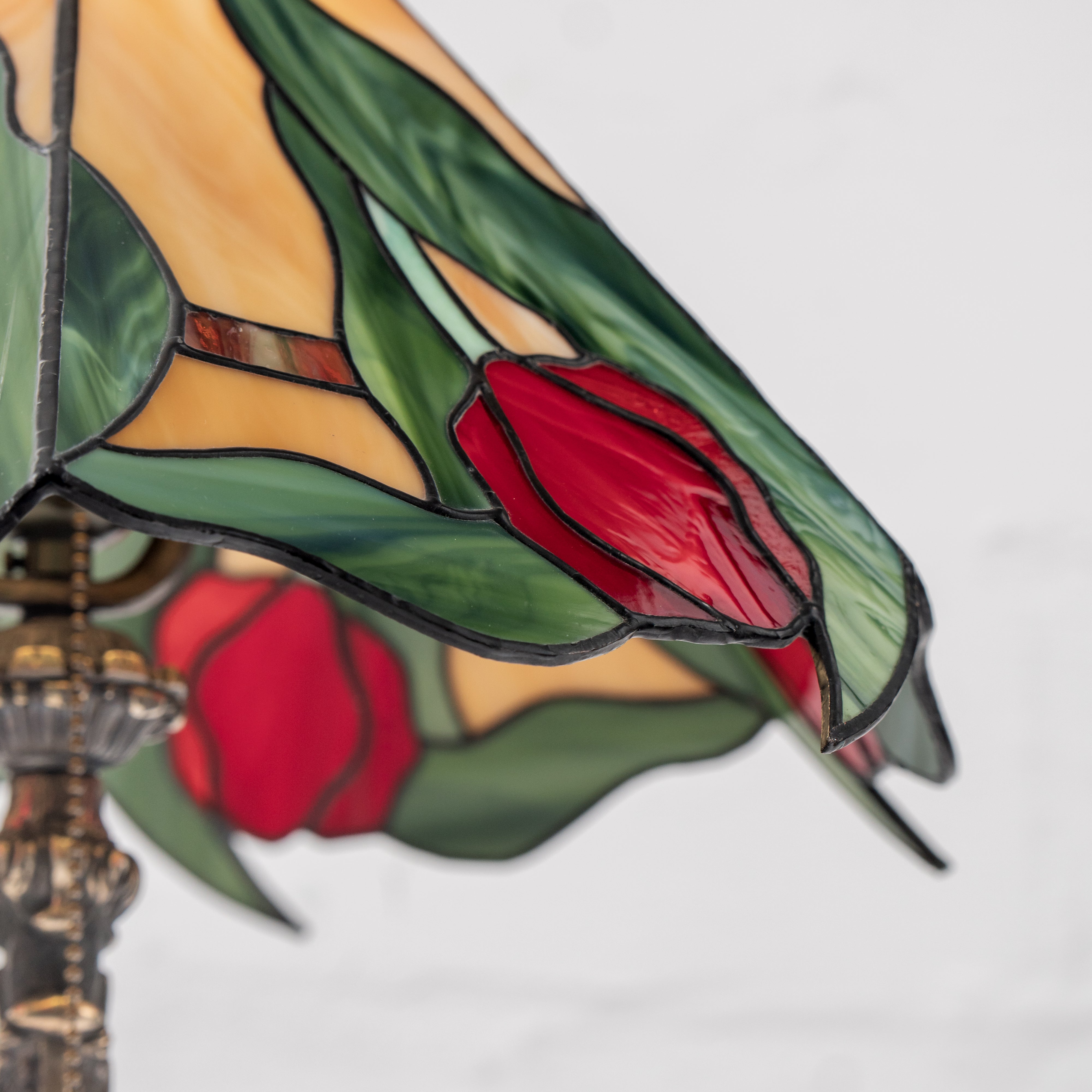 Tulips Stained Glass Lamp