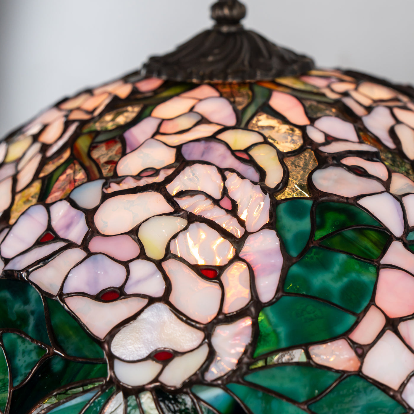 unique lamp made of stained glass