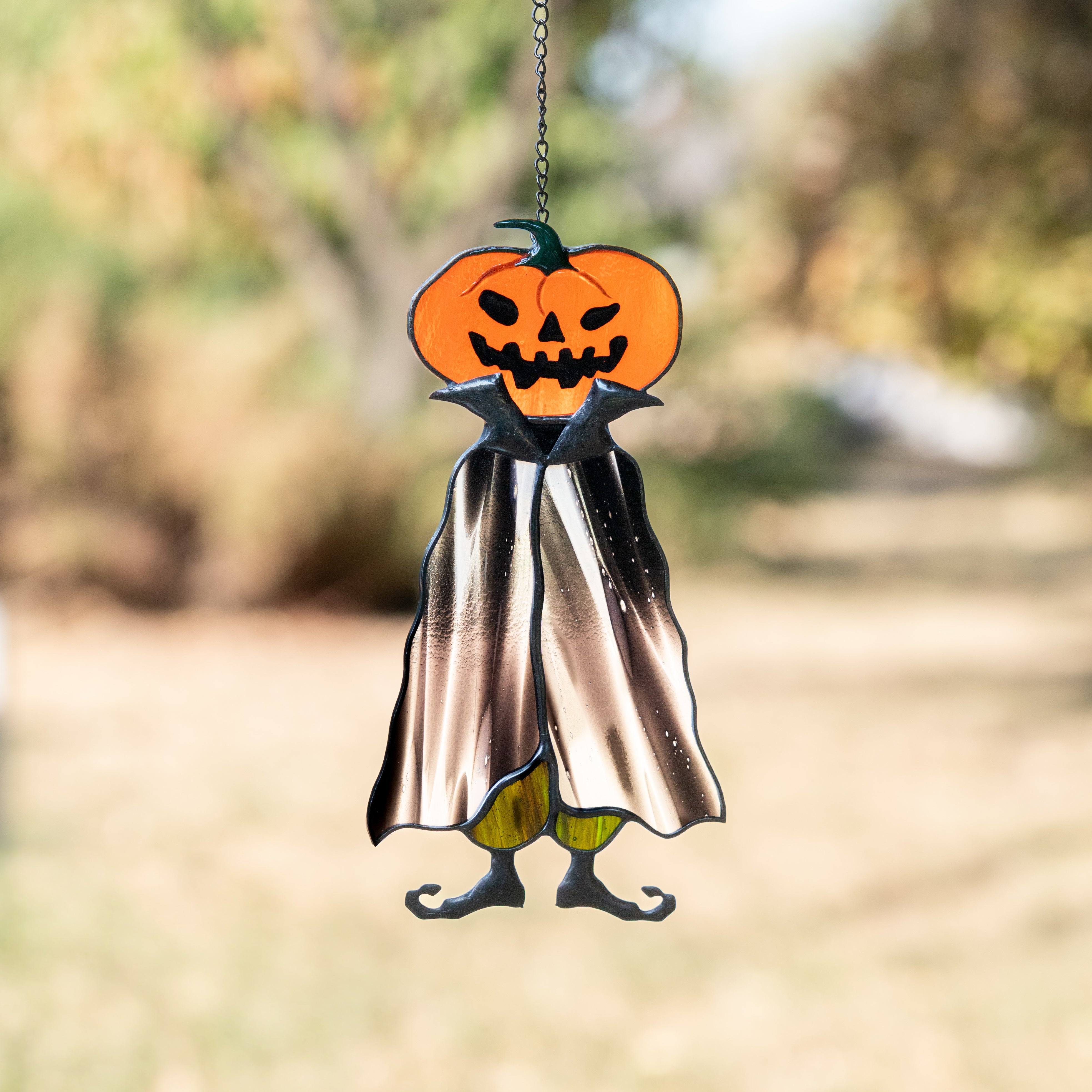 Pumpkin Dracula - Stained Glass Suncatcher