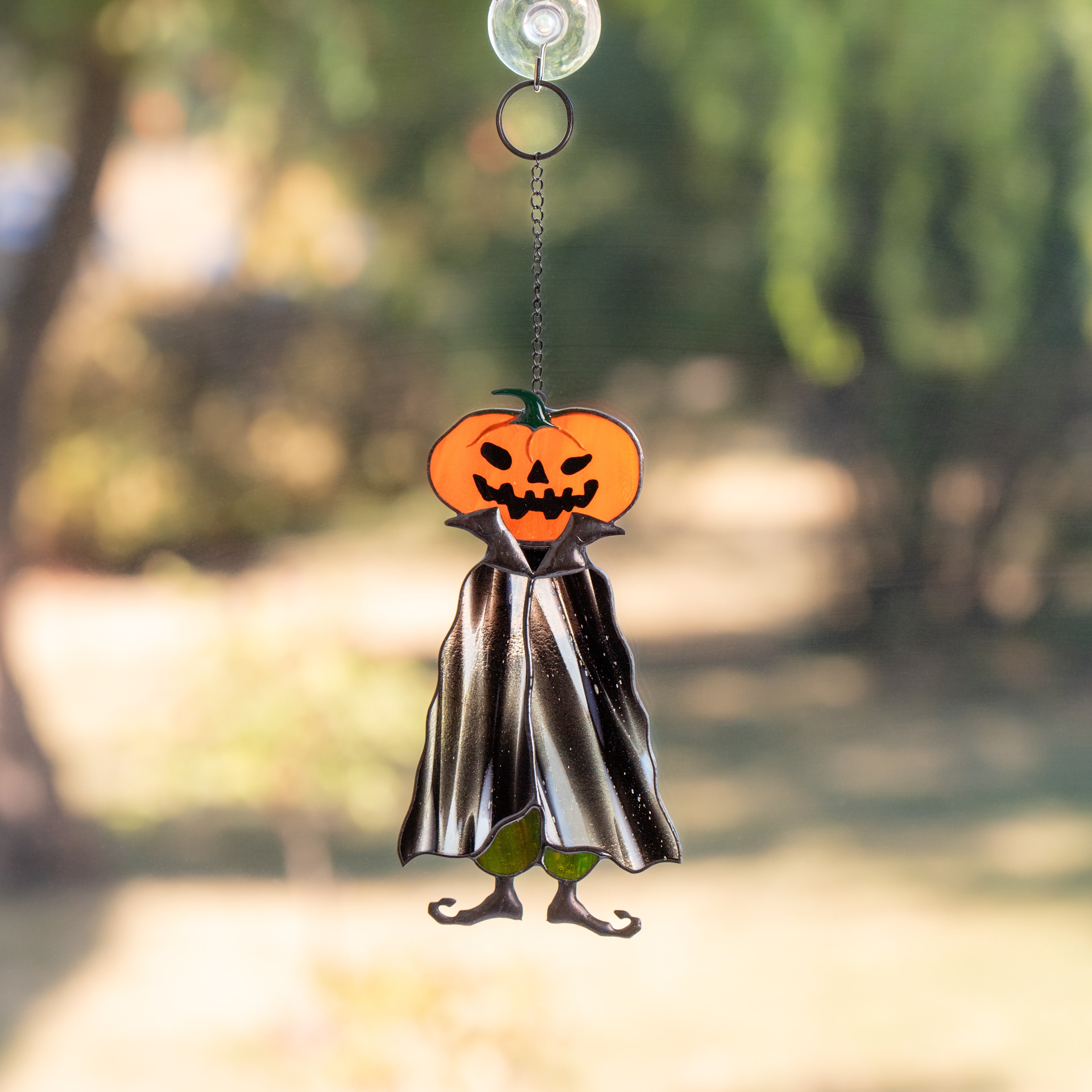 Pumpkin Dracula - Stained Glass Suncatcher