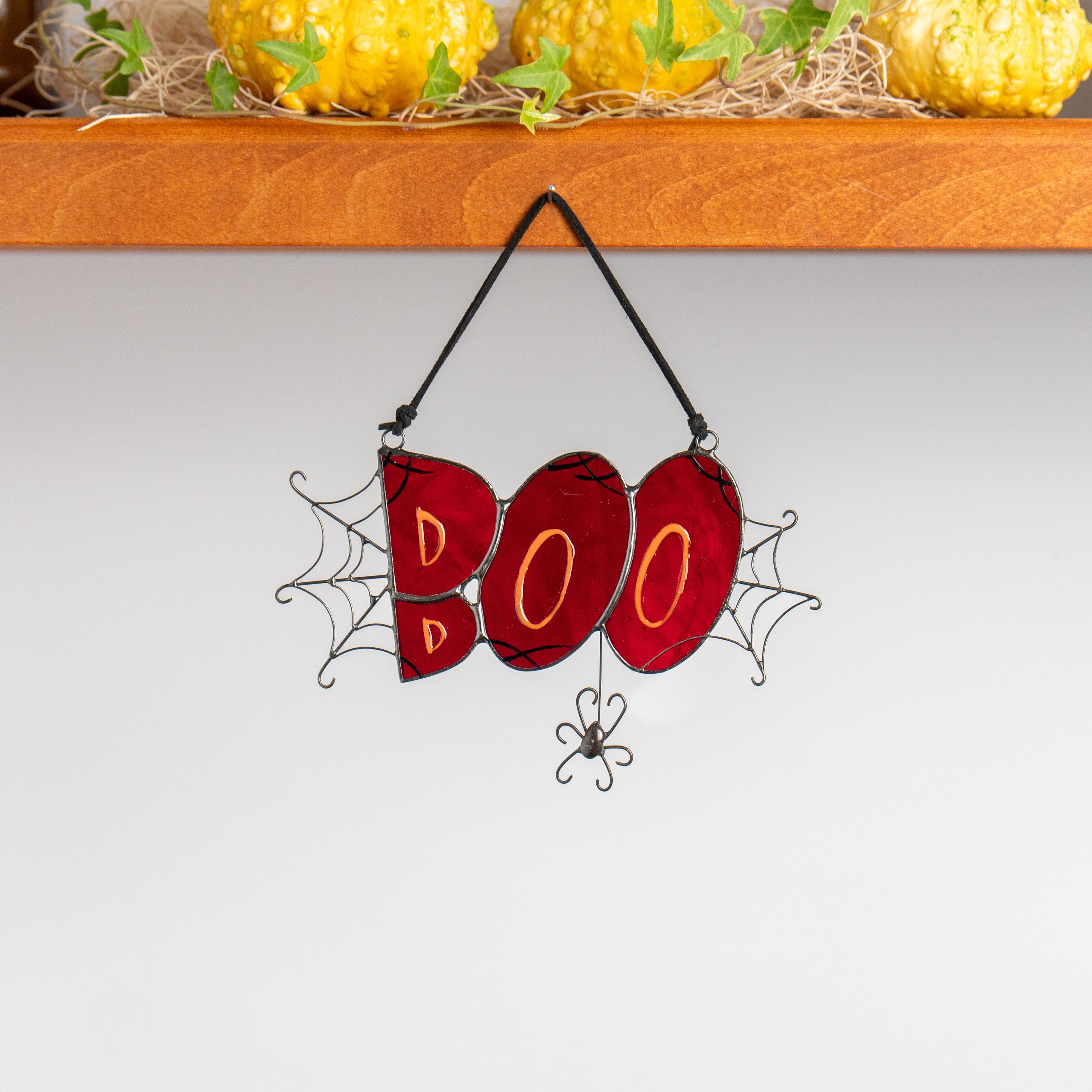 Red Boo - Stained Glass Suncatcher