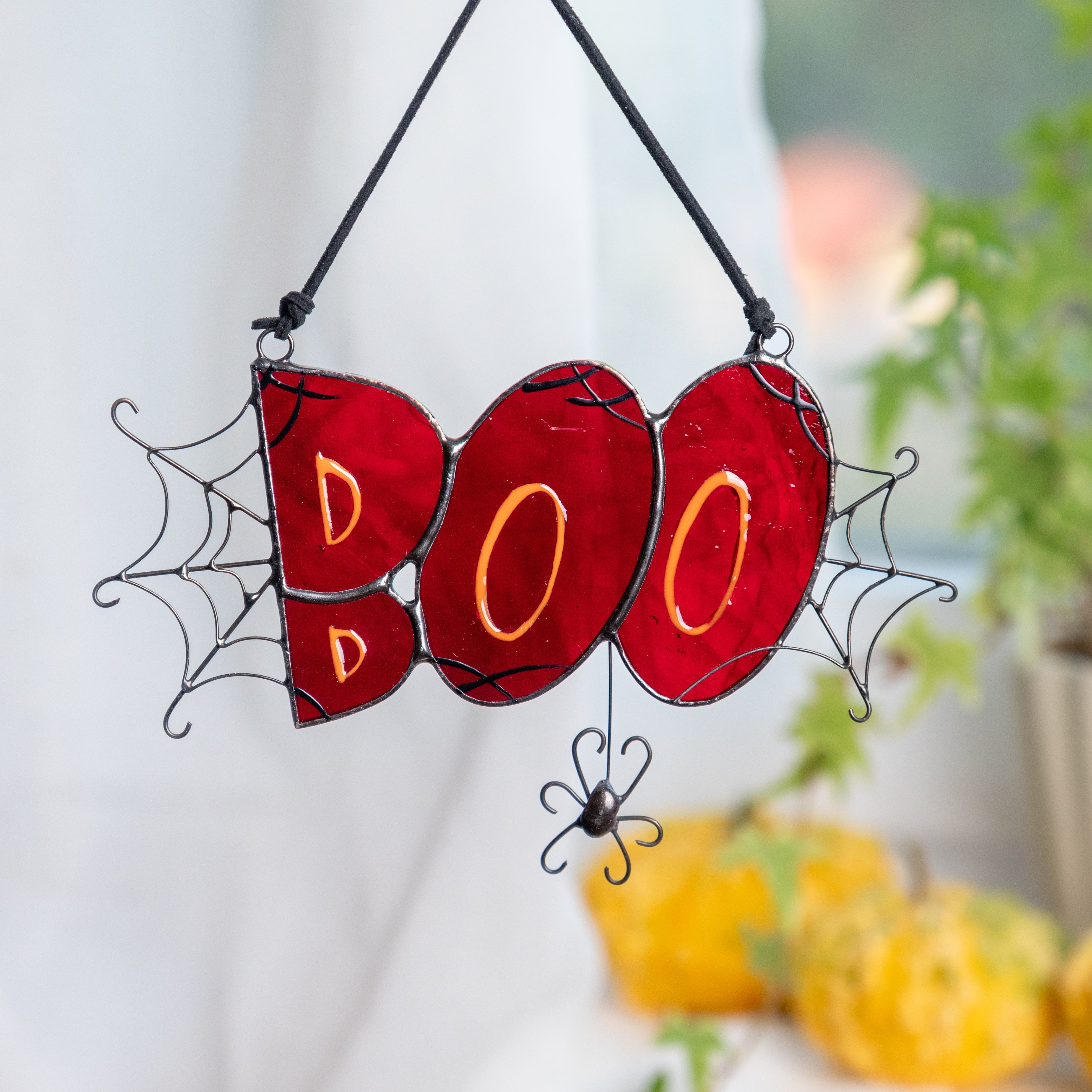 Red Boo - Stained Glass Suncatcher