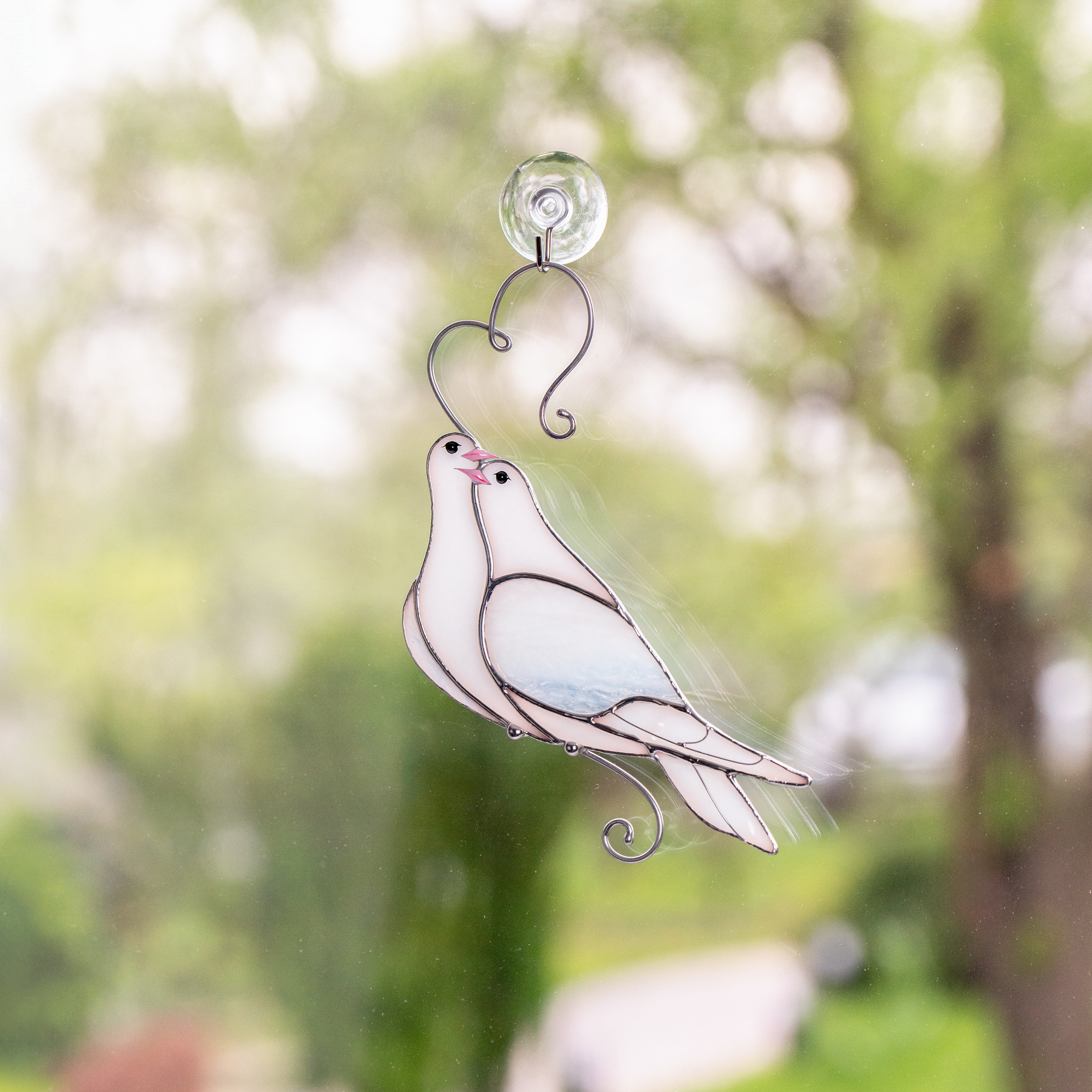 Loving Doves - Stained Glass Suncatcher