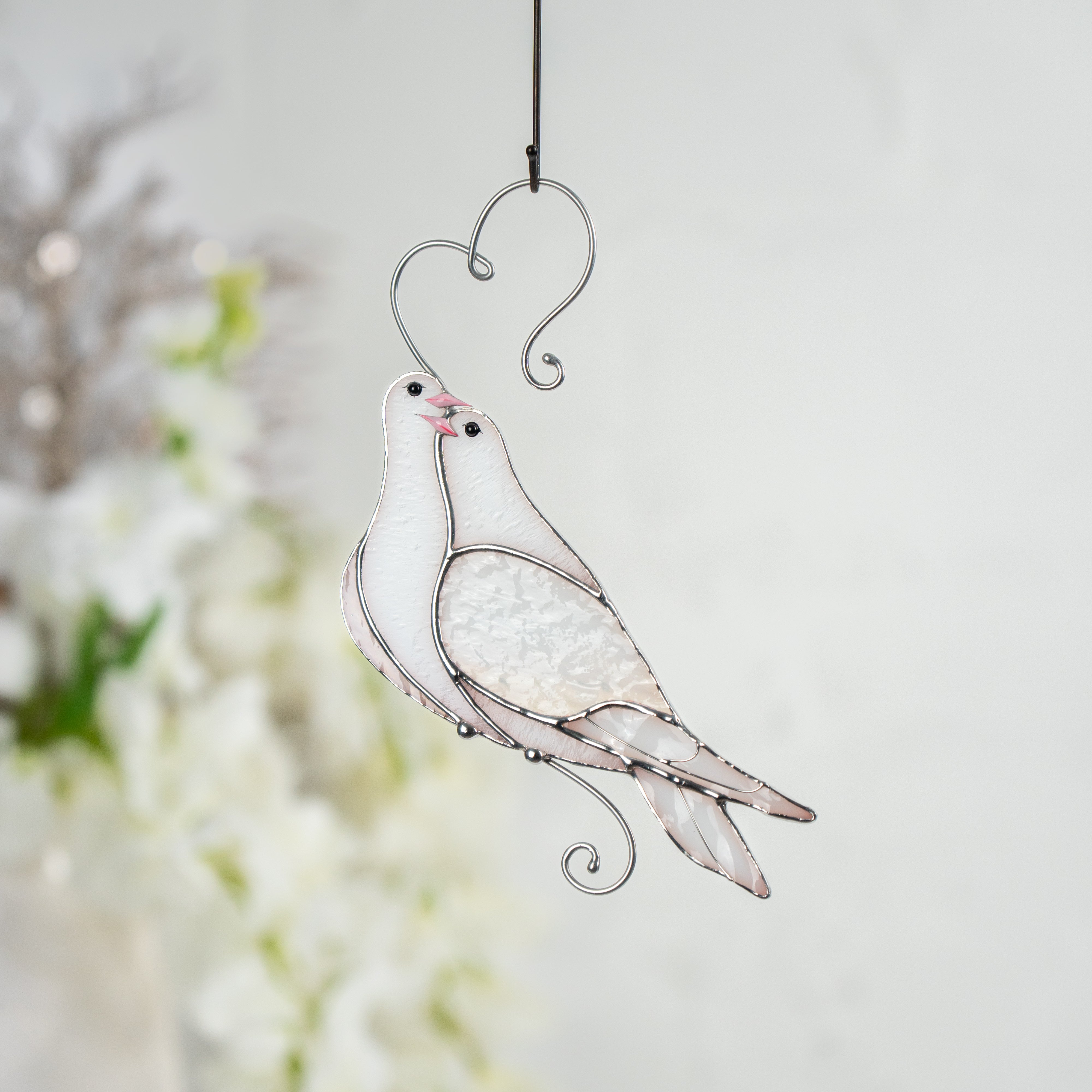 Loving Doves - Stained Glass Suncatcher