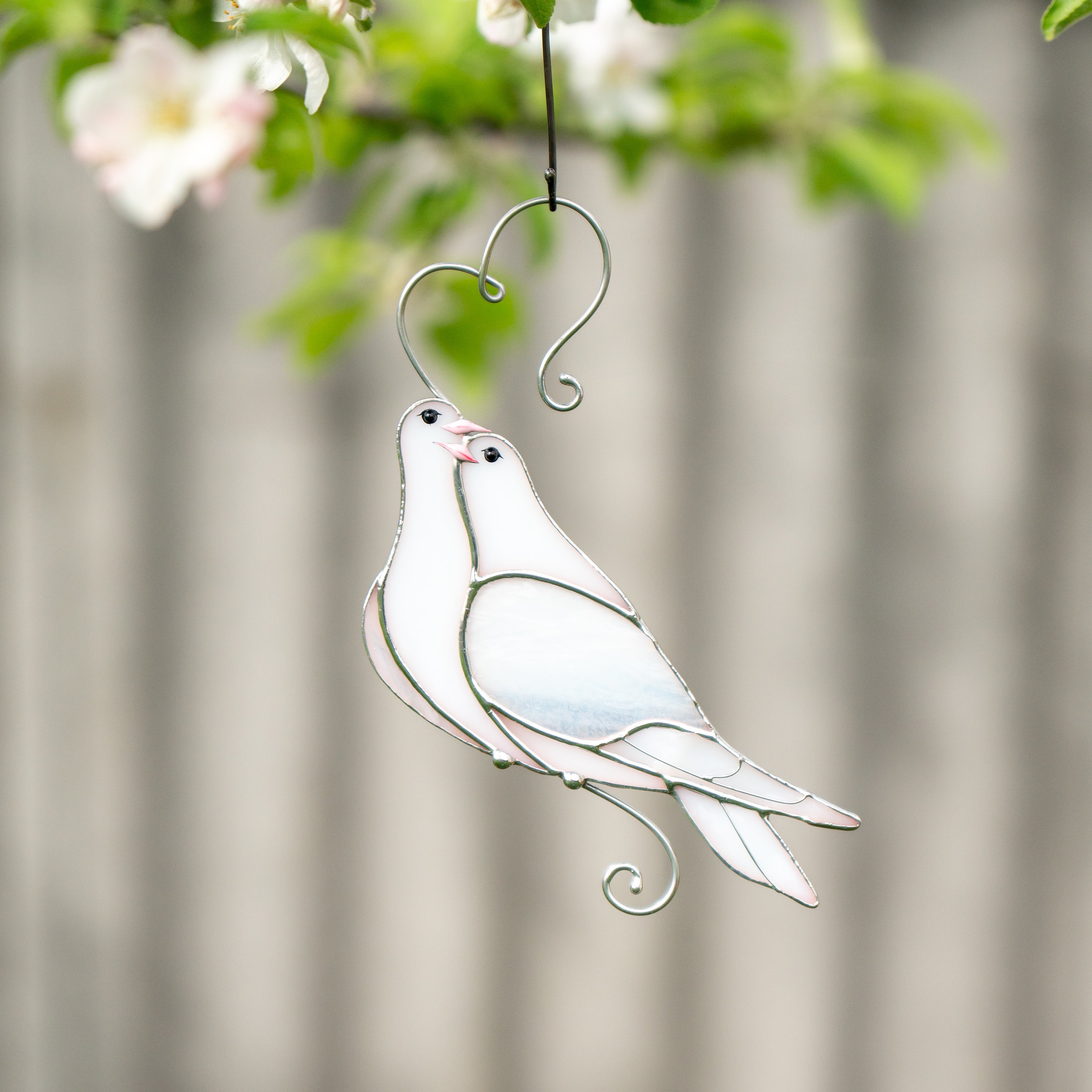 Loving Doves - Stained Glass Suncatcher