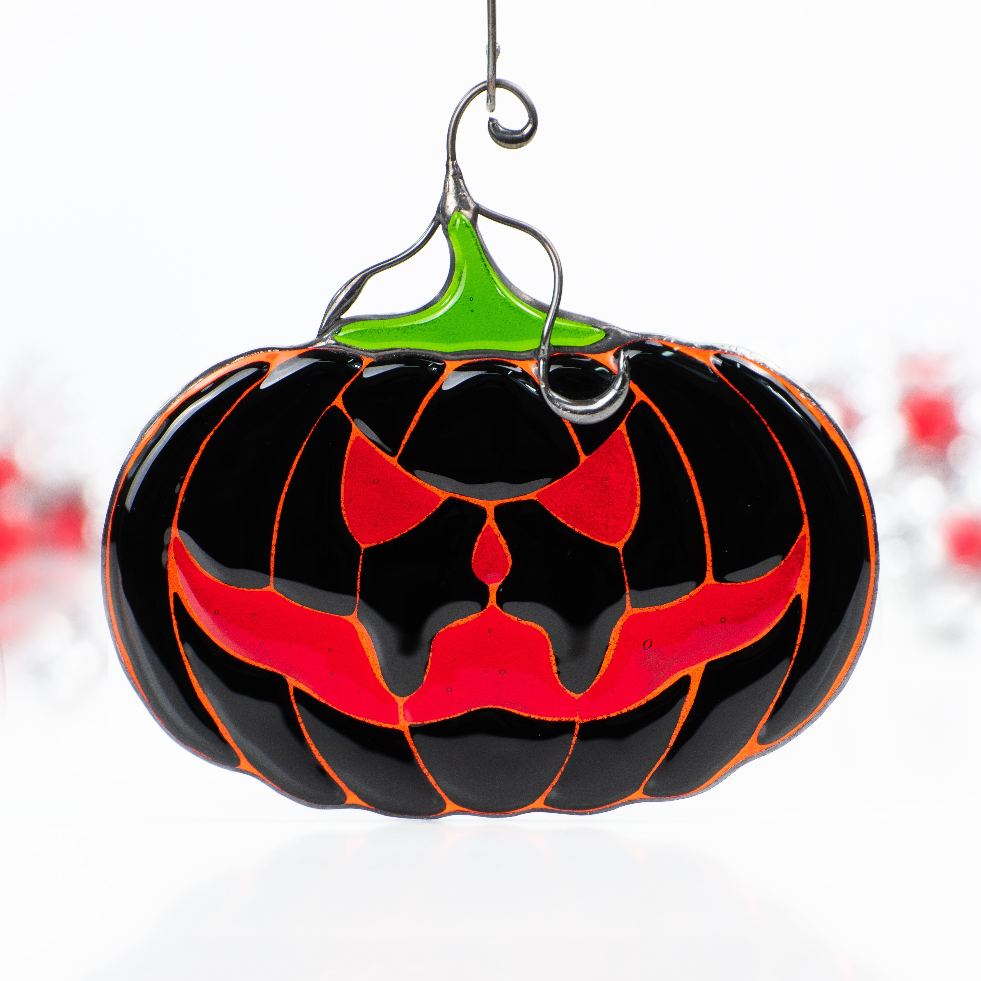 Halloween Pumpkin - Fused Glass Suncatcher