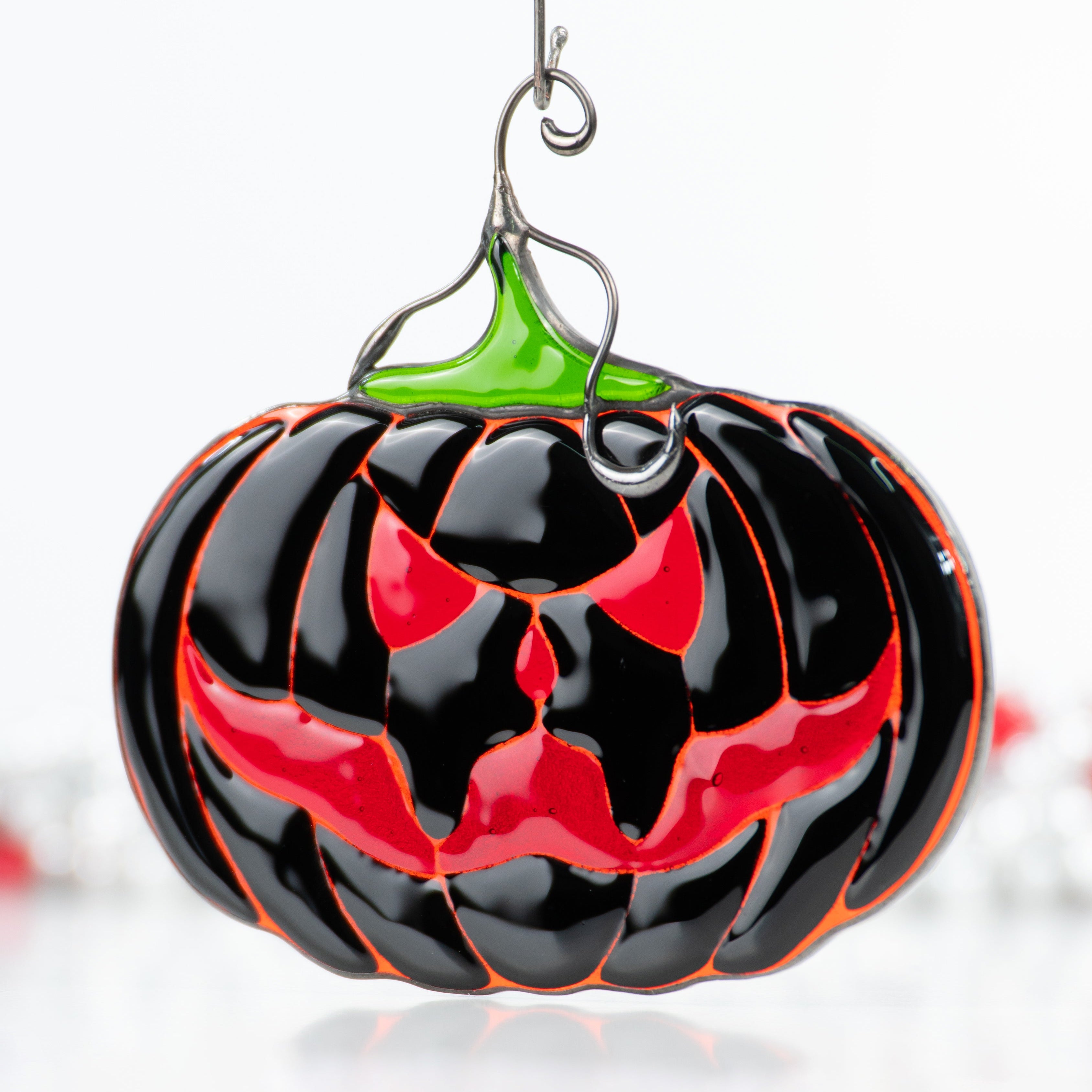 Halloween Pumpkin - Fused Glass Suncatcher