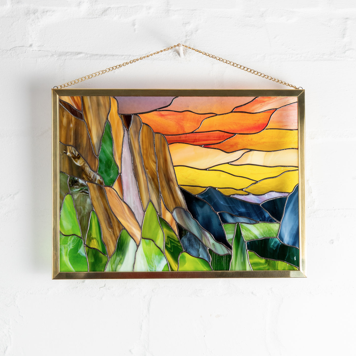 Yosemite stained glass handmade decor for home