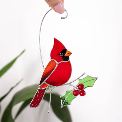 stained glass bird ornament