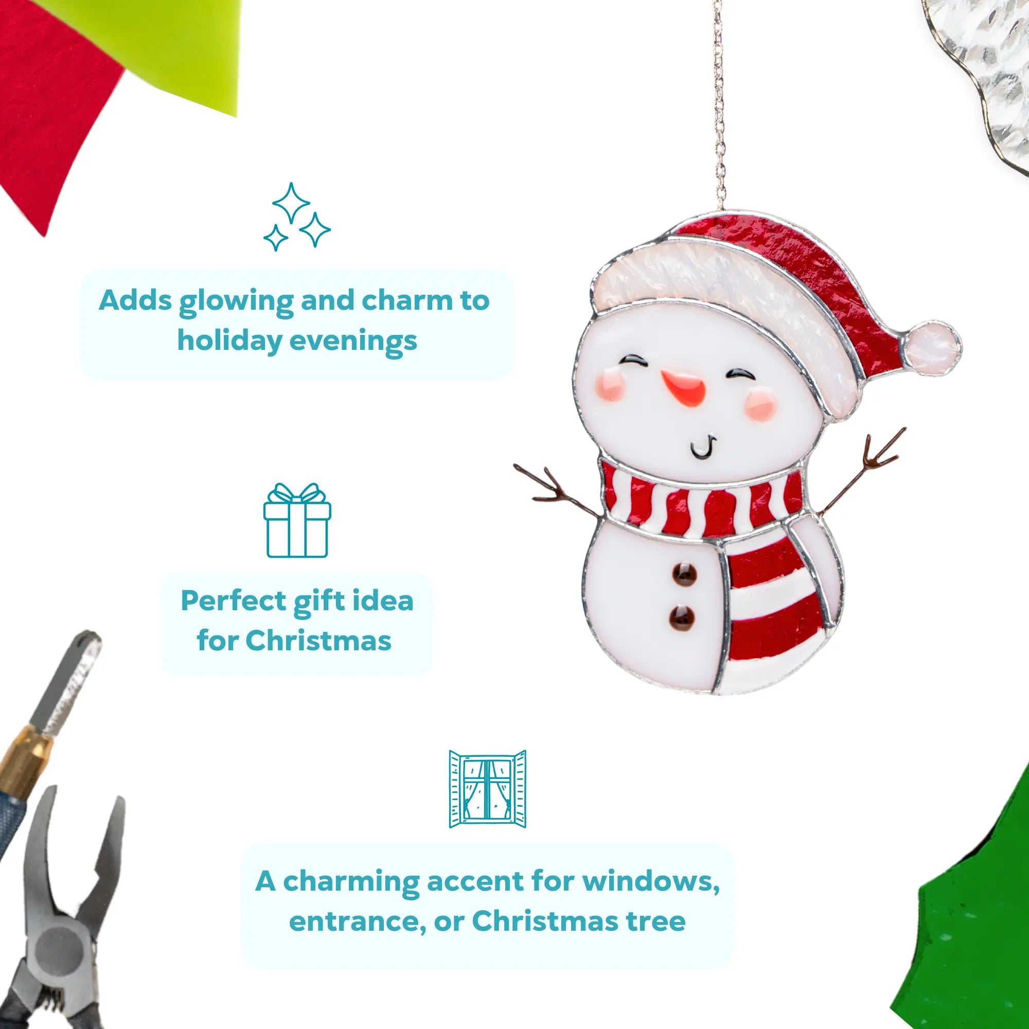 Decorative snowman ornament as a charming accent for Christmas tree