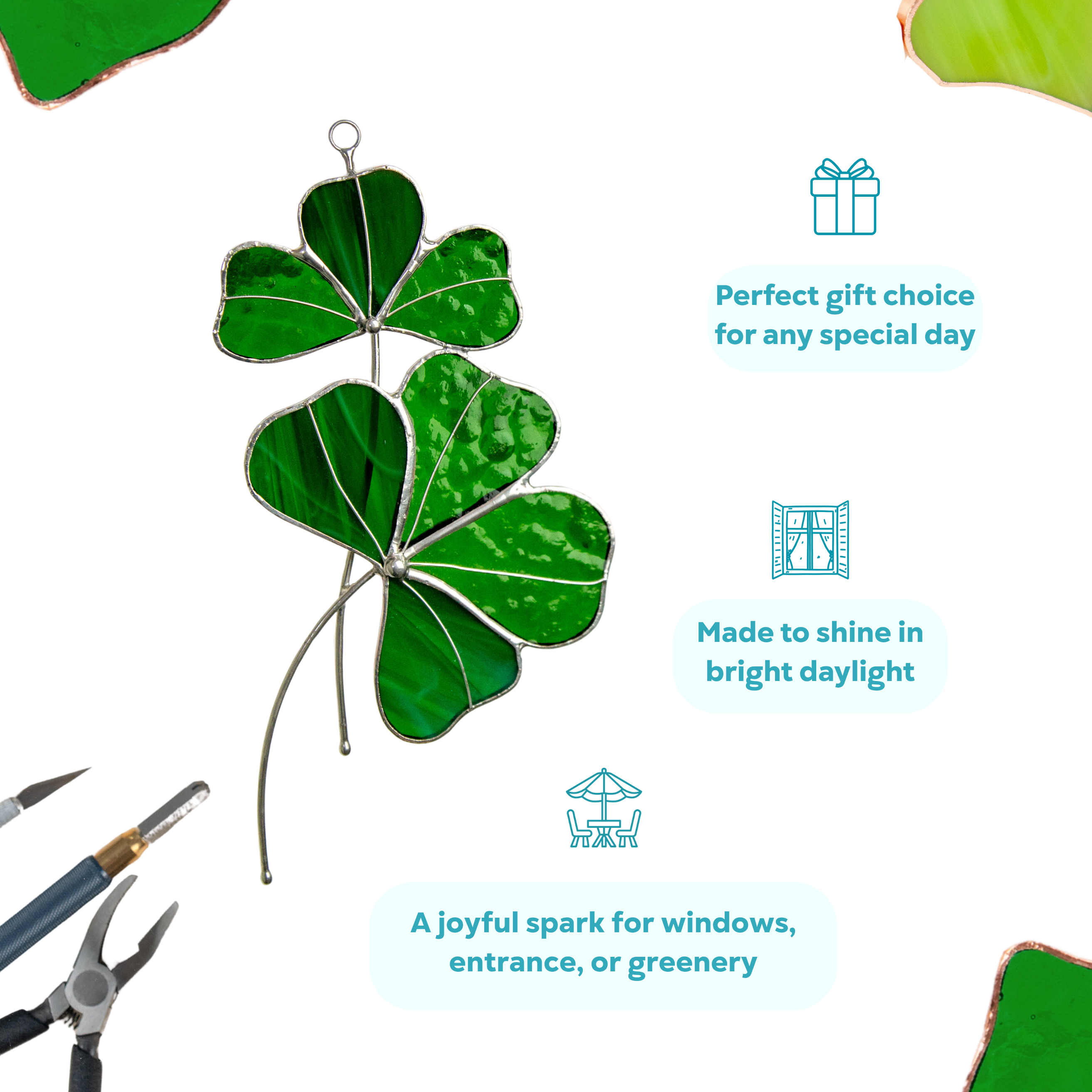 Stained glass clover featured as Perfect gift choice for any special day
