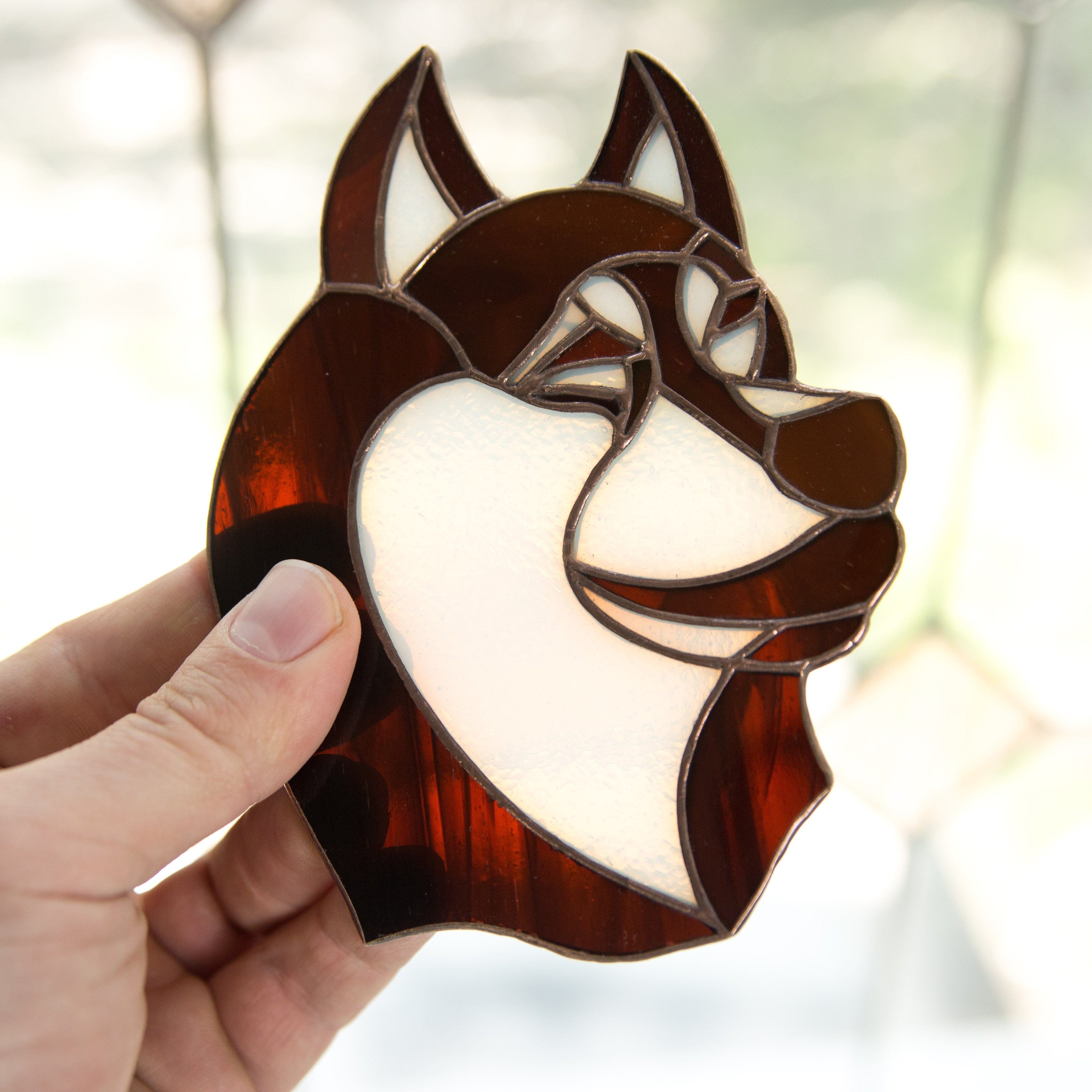 Akela Dog - Stained Glass Suncatcher