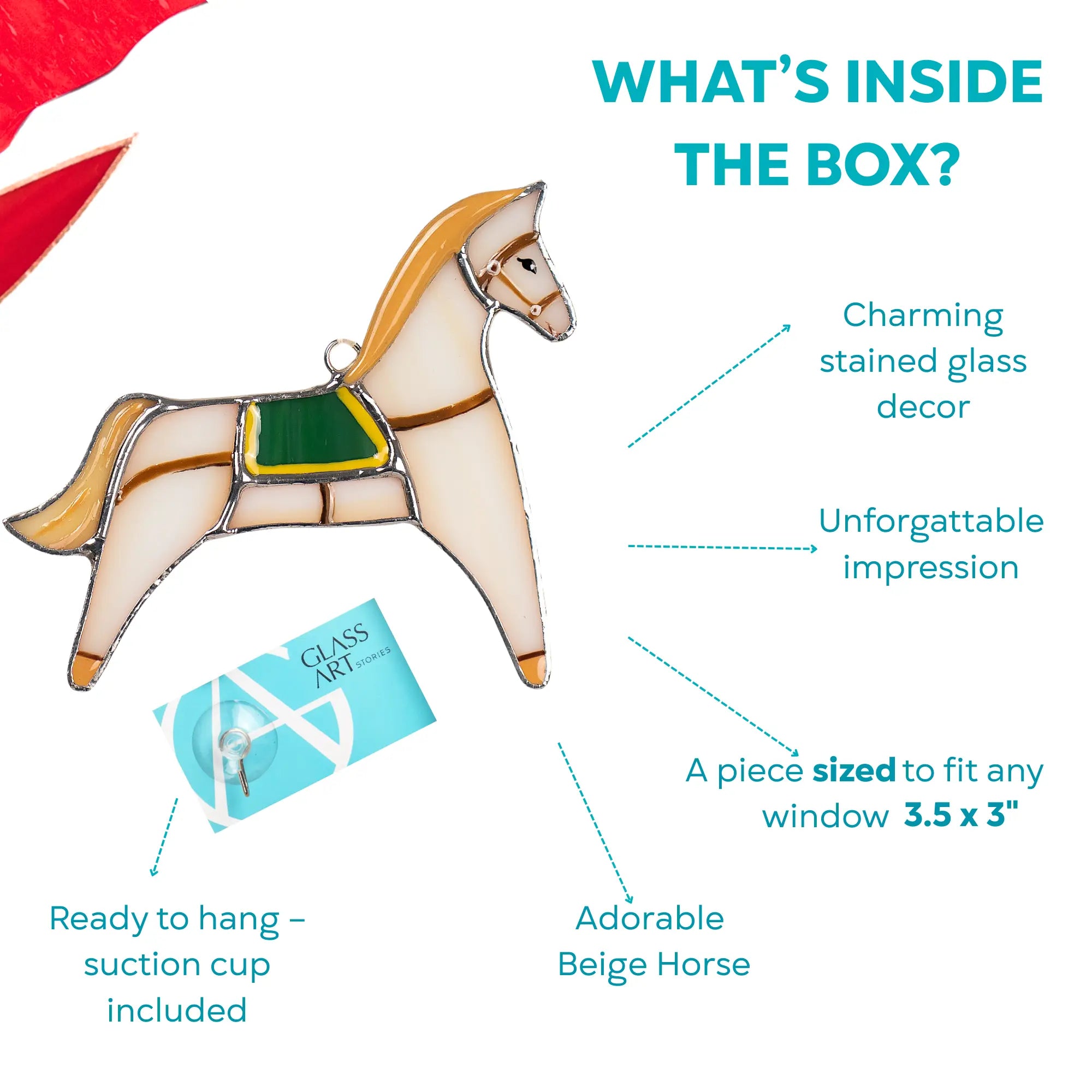Stained glass horse suncatcher as an unforgettable gift