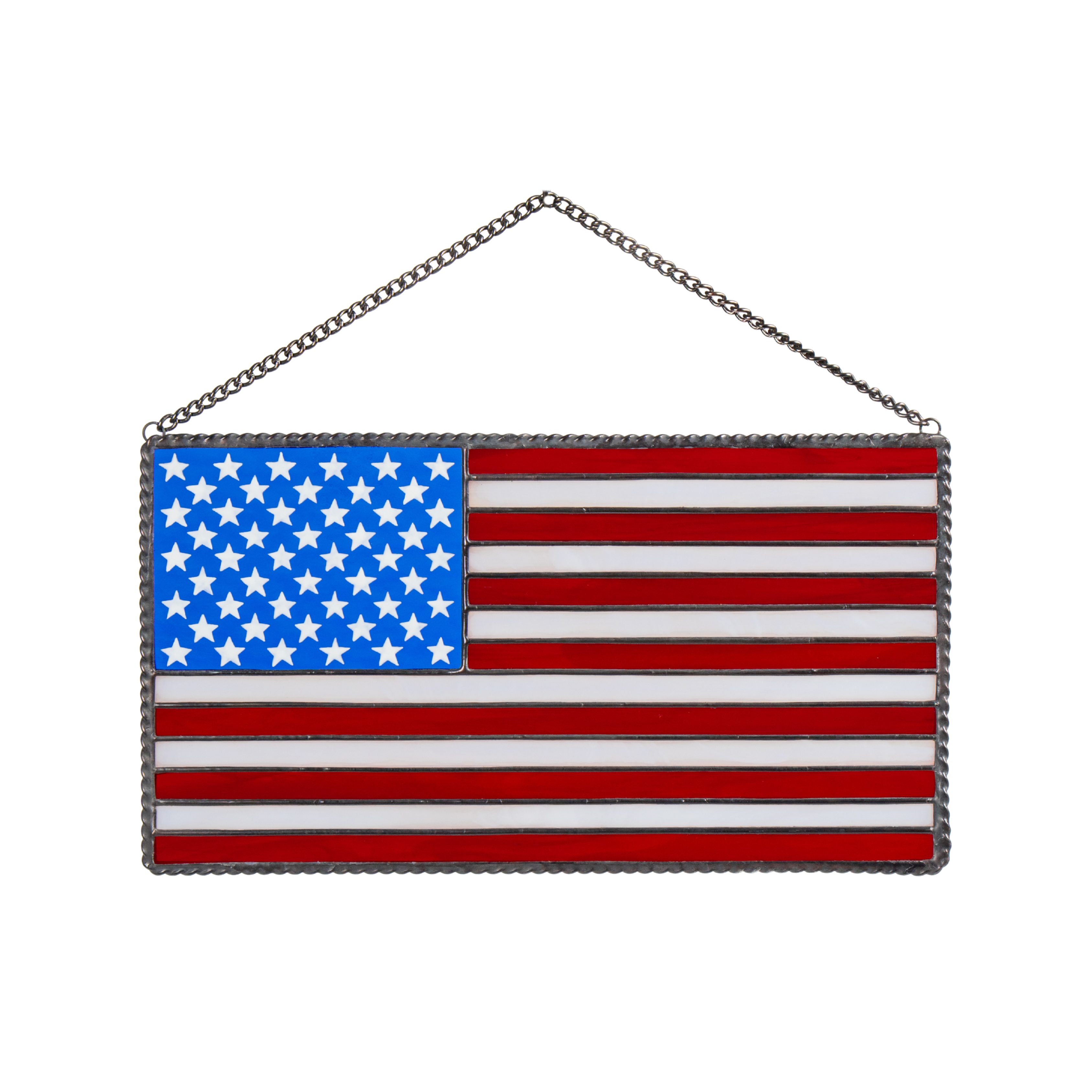 Stained glass panel American flag of United States