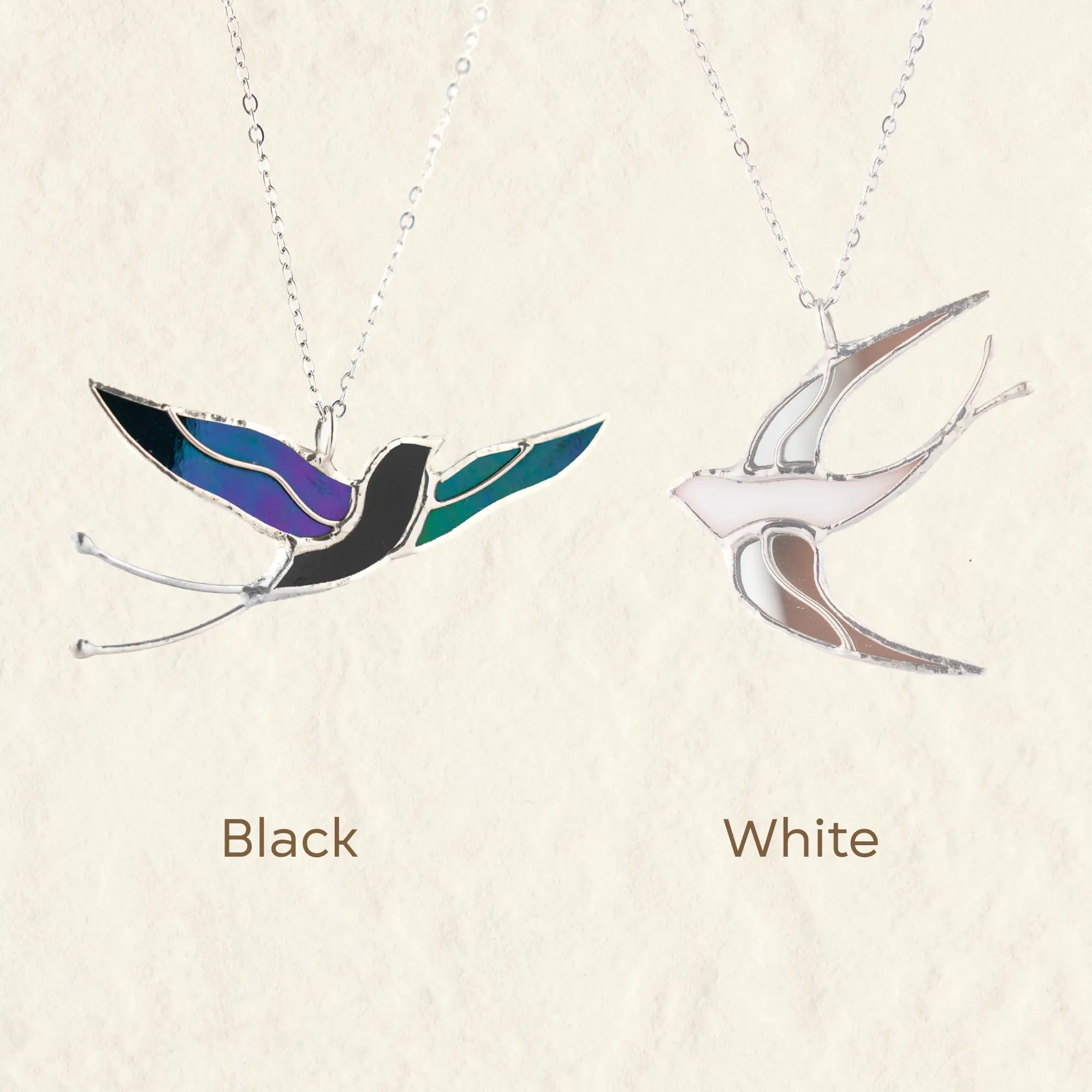Swallow Bird - Stained Glass Necklace