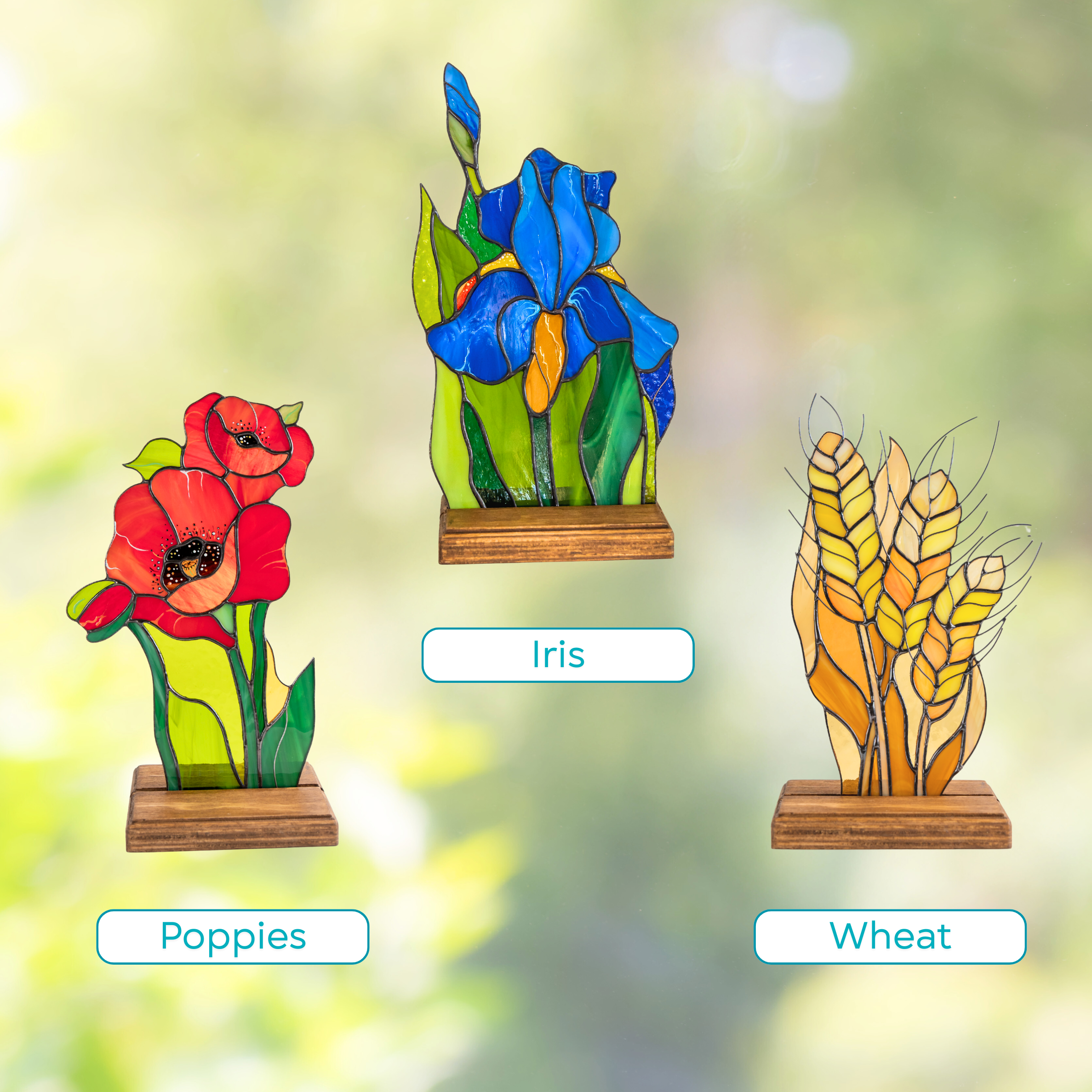 Iris Flower Table Decor Panel