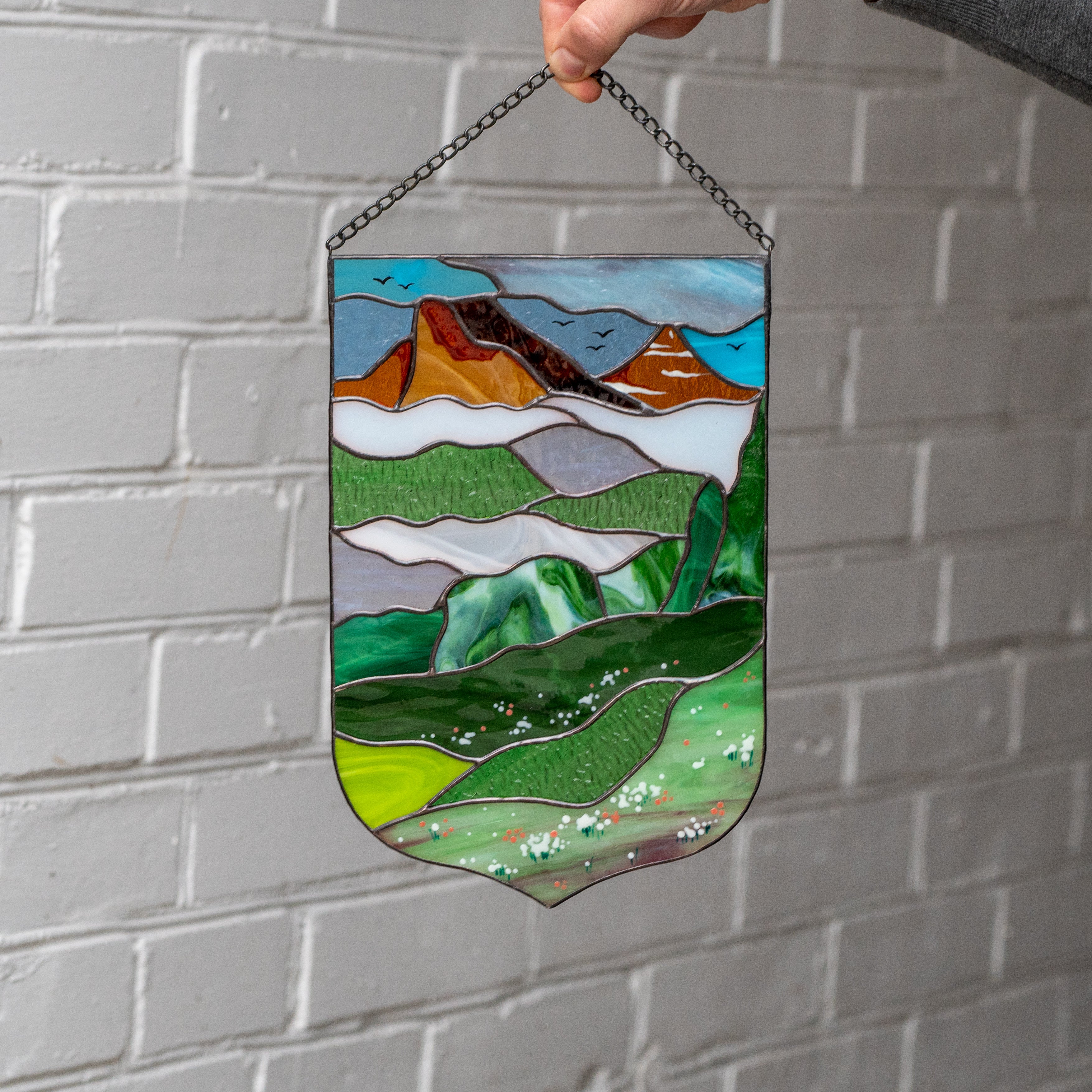 Stained glass Estes Park window panel