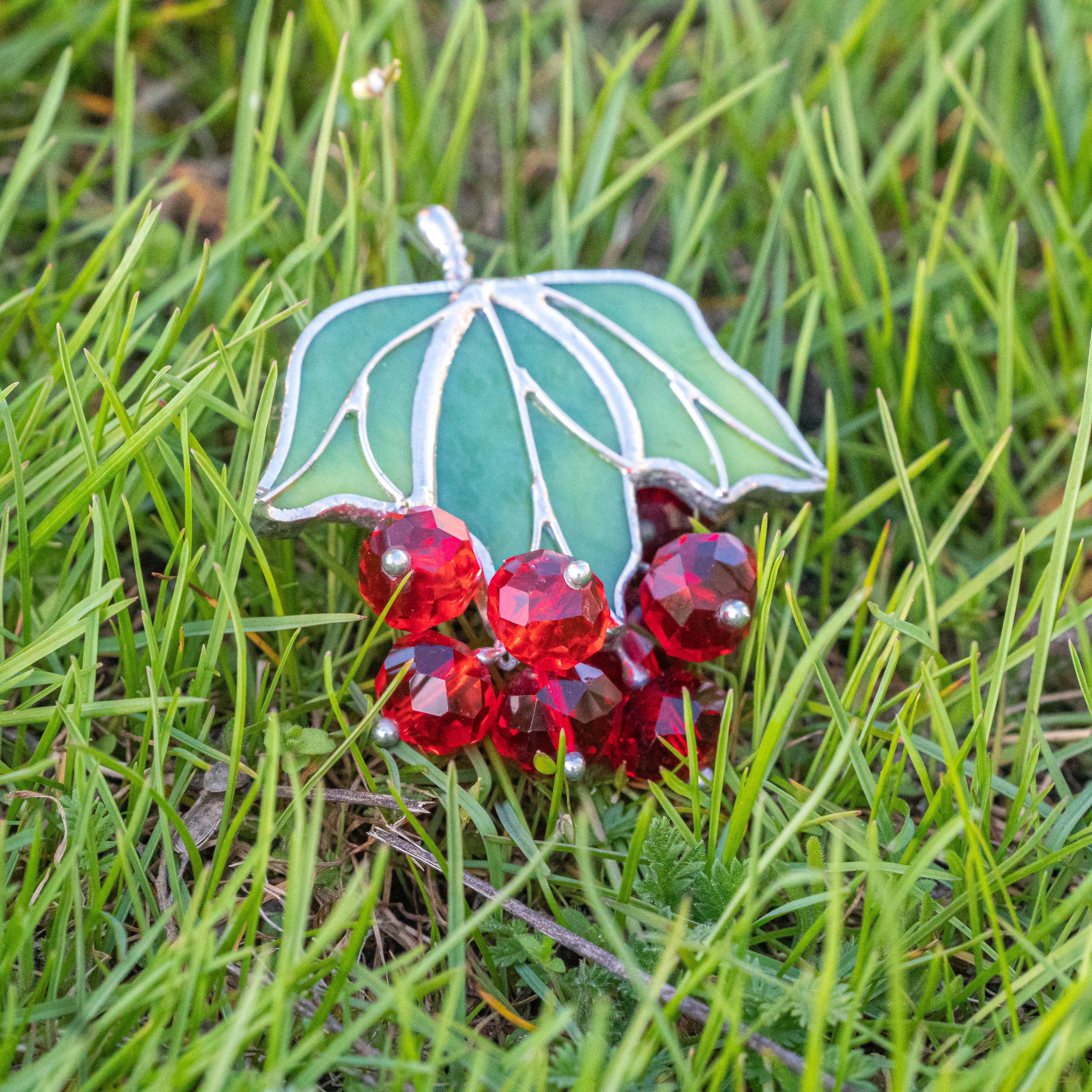 Red Viburnum Brooch