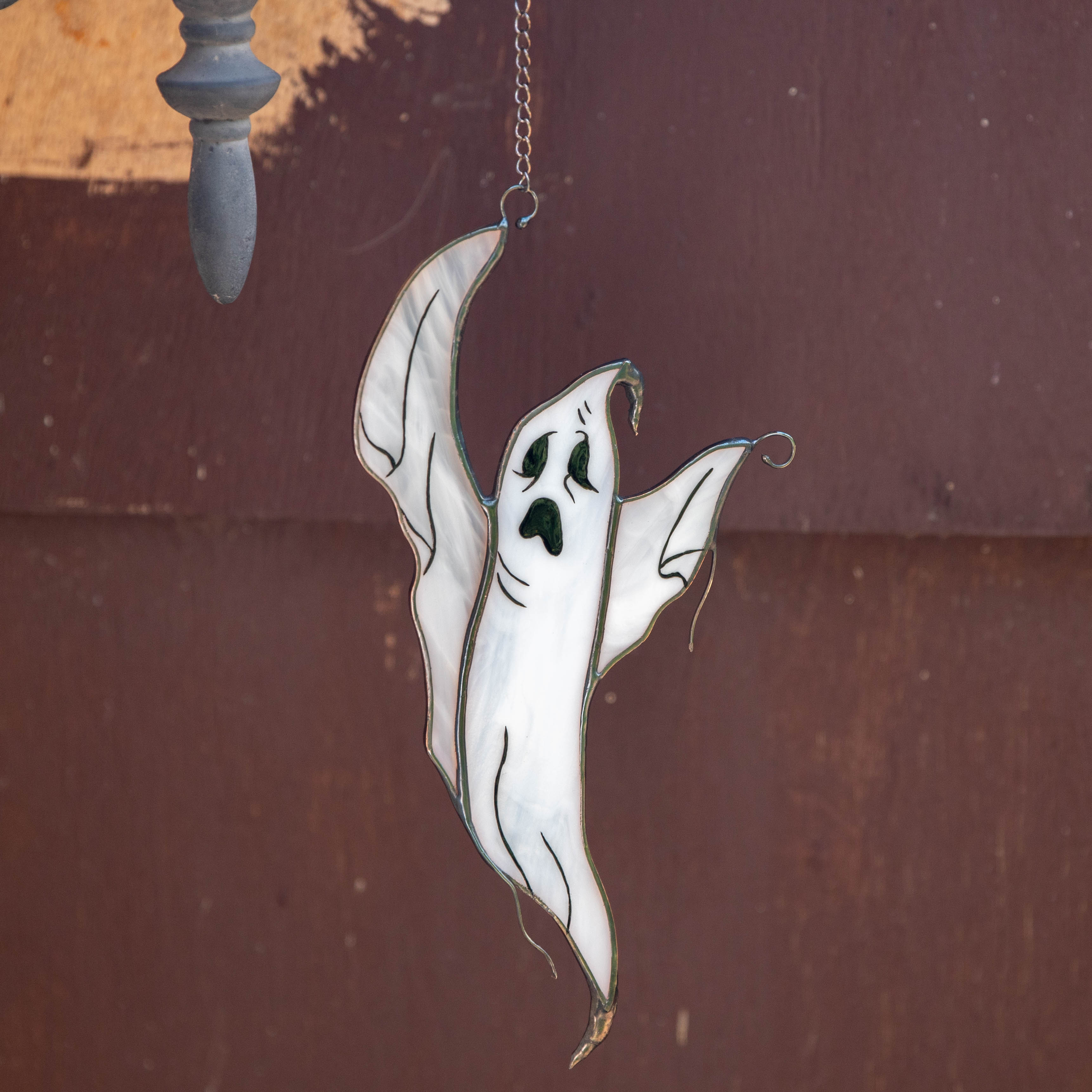 Flying ghost window hanging of stained glass