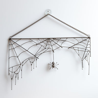 Wire Rectangular spider web horror decoration for Halloween