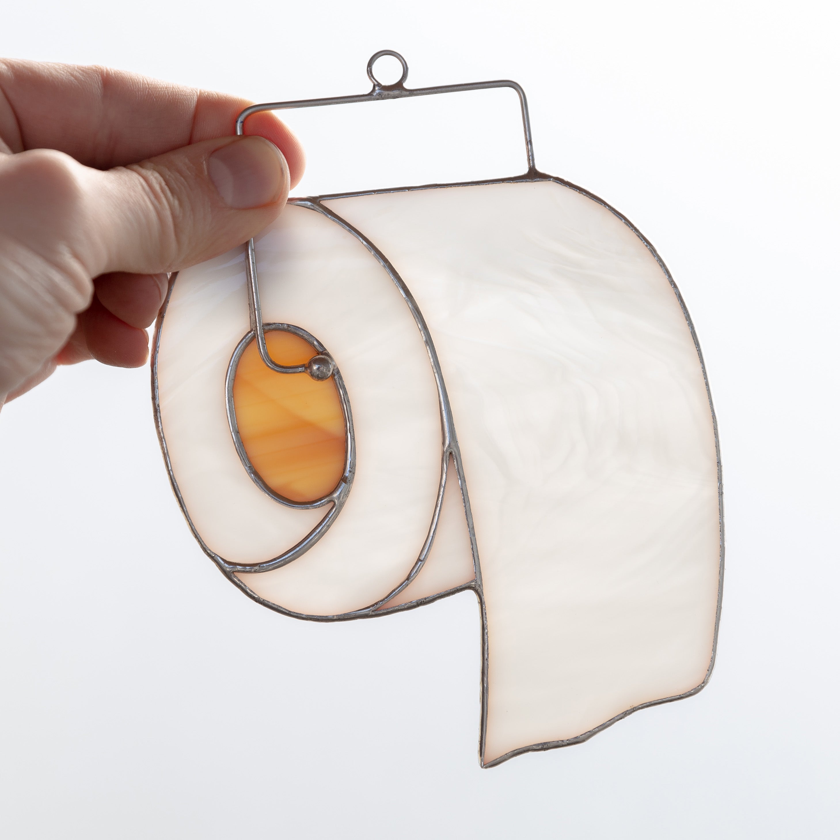 Toilet paper sun catcher of stained glass for home decor