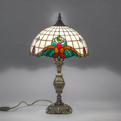 Bedside stained glass art nouveau Tiffany lamp 