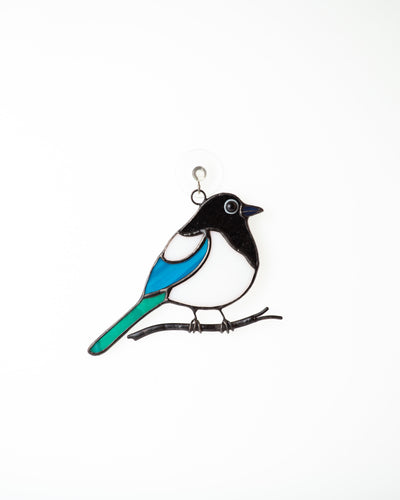 Magpie - Stained Glass Bird