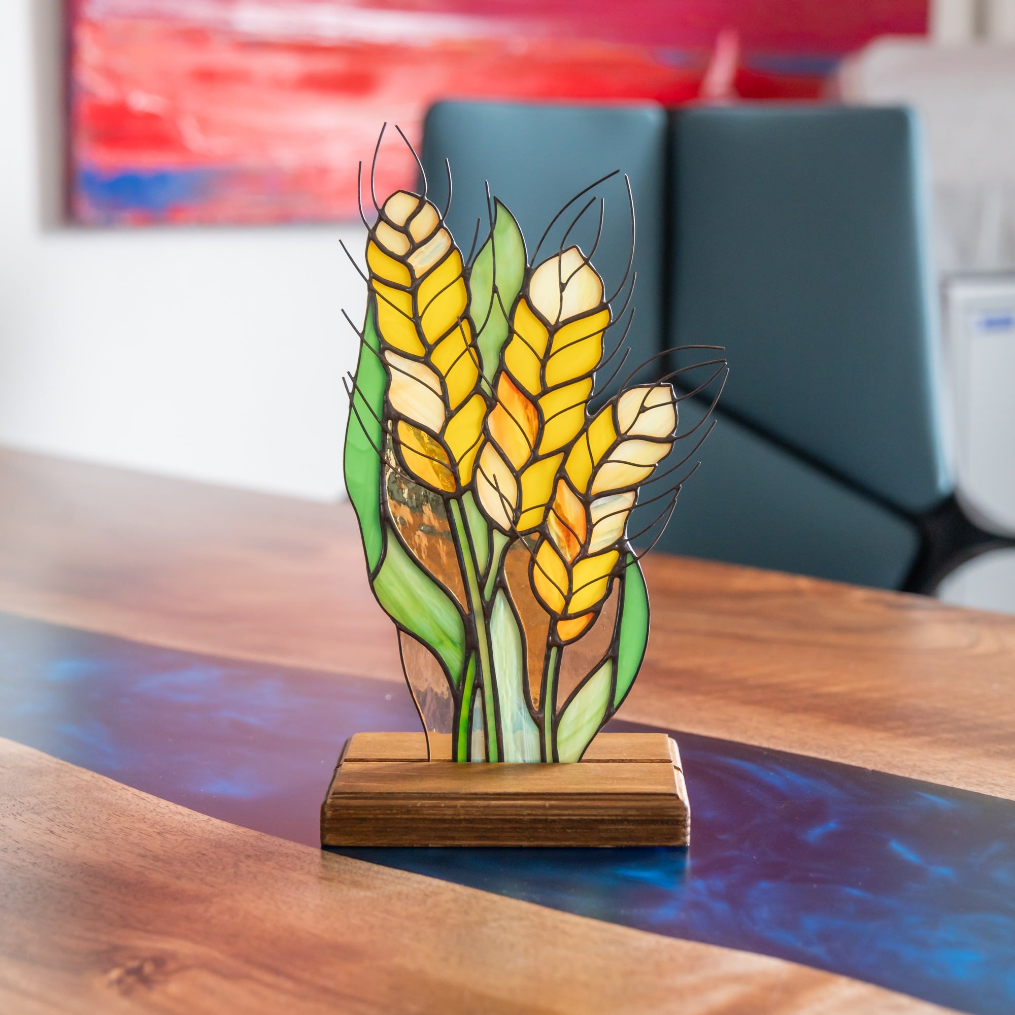 Mixing Stained Glass with Wood, Metal & Stone