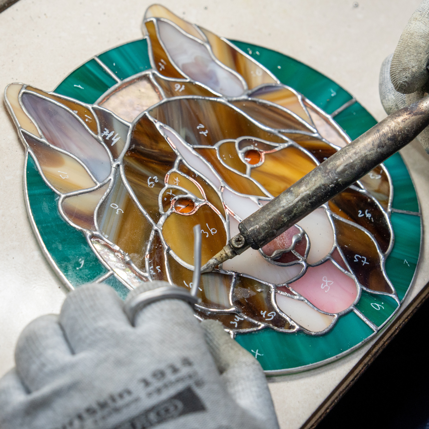 The process of handcrafting unique stained glass